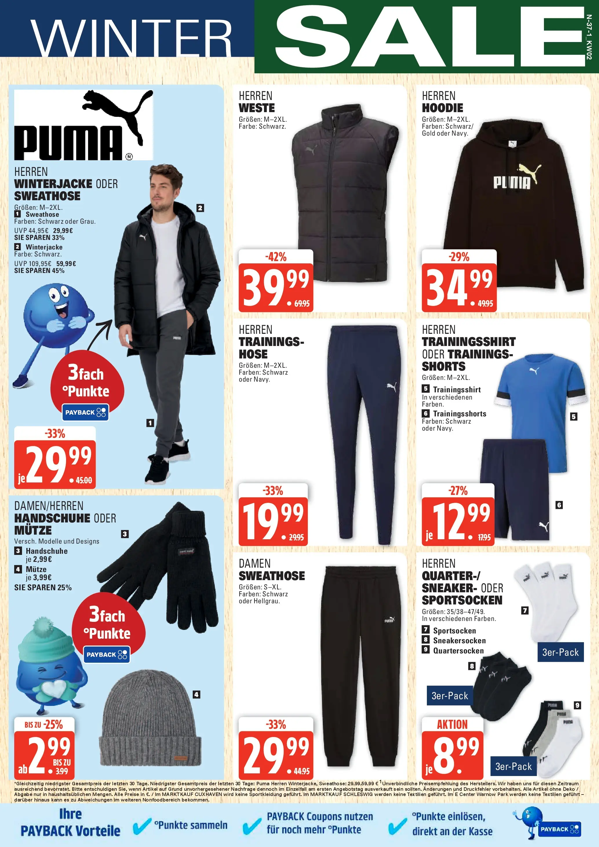 Edeka prospekt Cuxhaven	 (ab 04.01.2026) » Angebote Online | Seite: 37 | Produkte: Sweathose, Winterjacke, Hose, Handschuhe