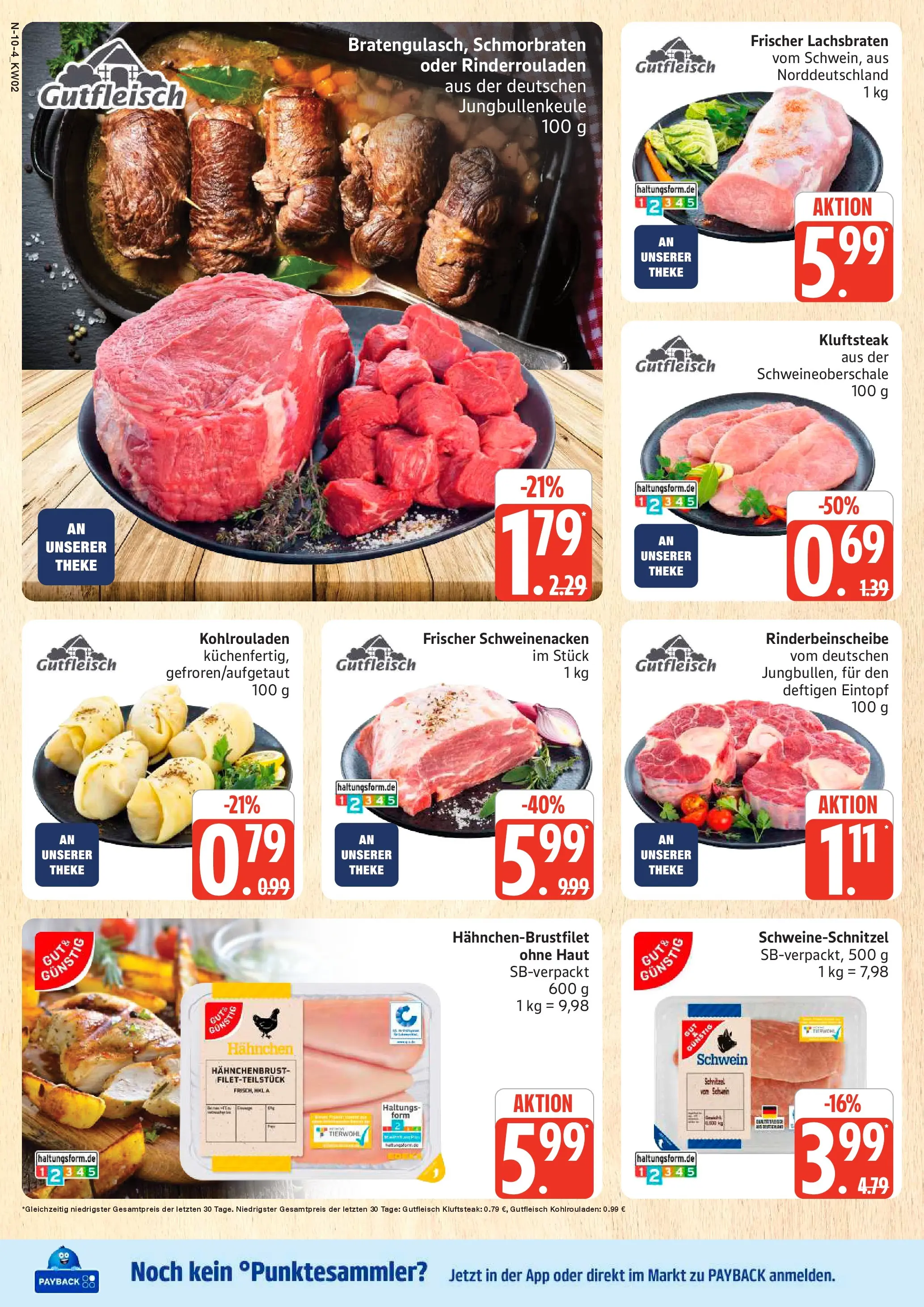 Edeka prospekt Neuenkirchen	 (ab 04.01.2026) » Angebote Online | Seite: 10 | Produkte: Rinderrouladen, Theke, Schweinenacken, Hahnchenbrust