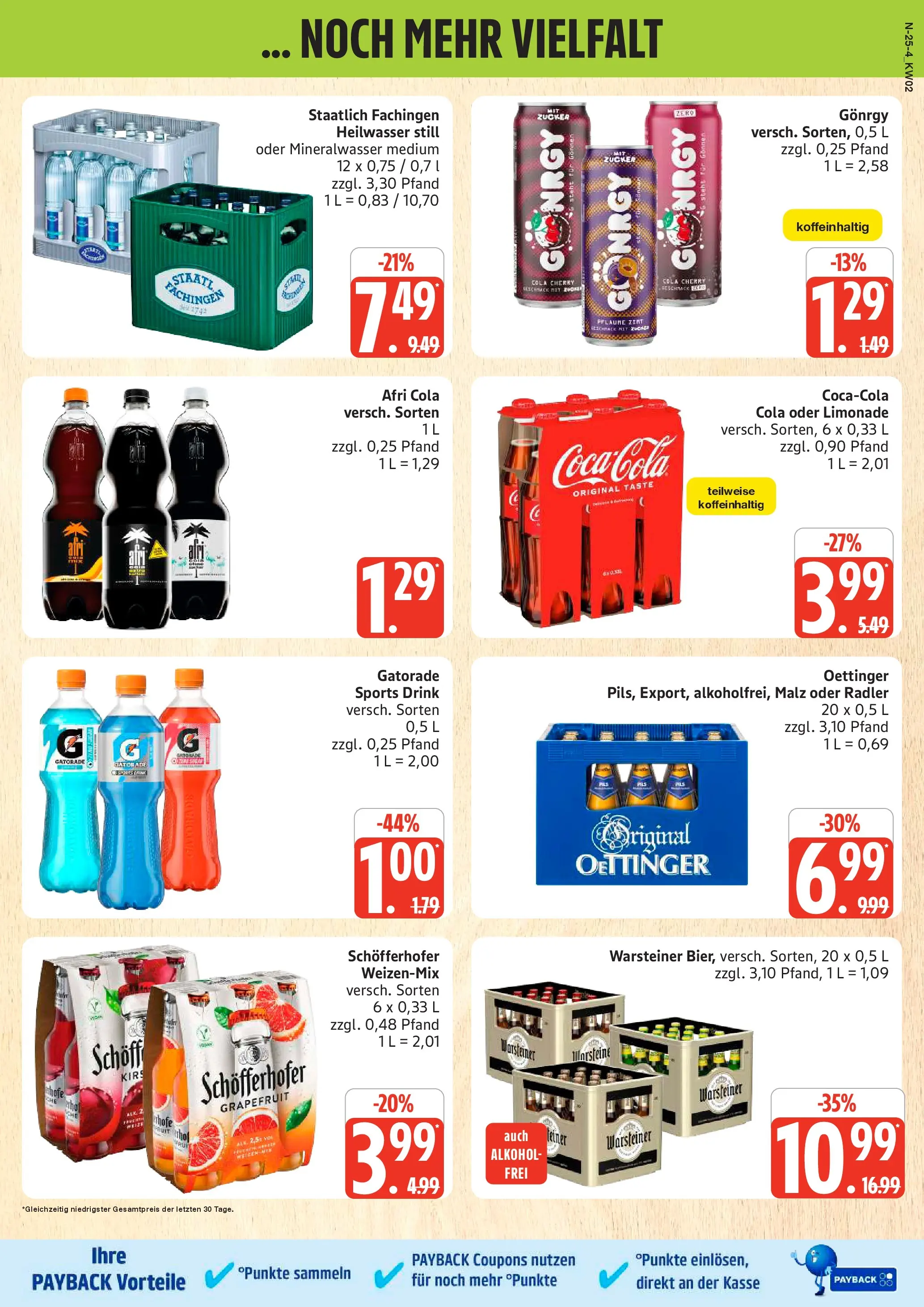 Edeka prospekt Neuenkirchen	 (ab 04.01.2026) » Angebote Online | Seite: 25 | Produkte: Limonade, Oettinger, Grapefruit, Warsteiner