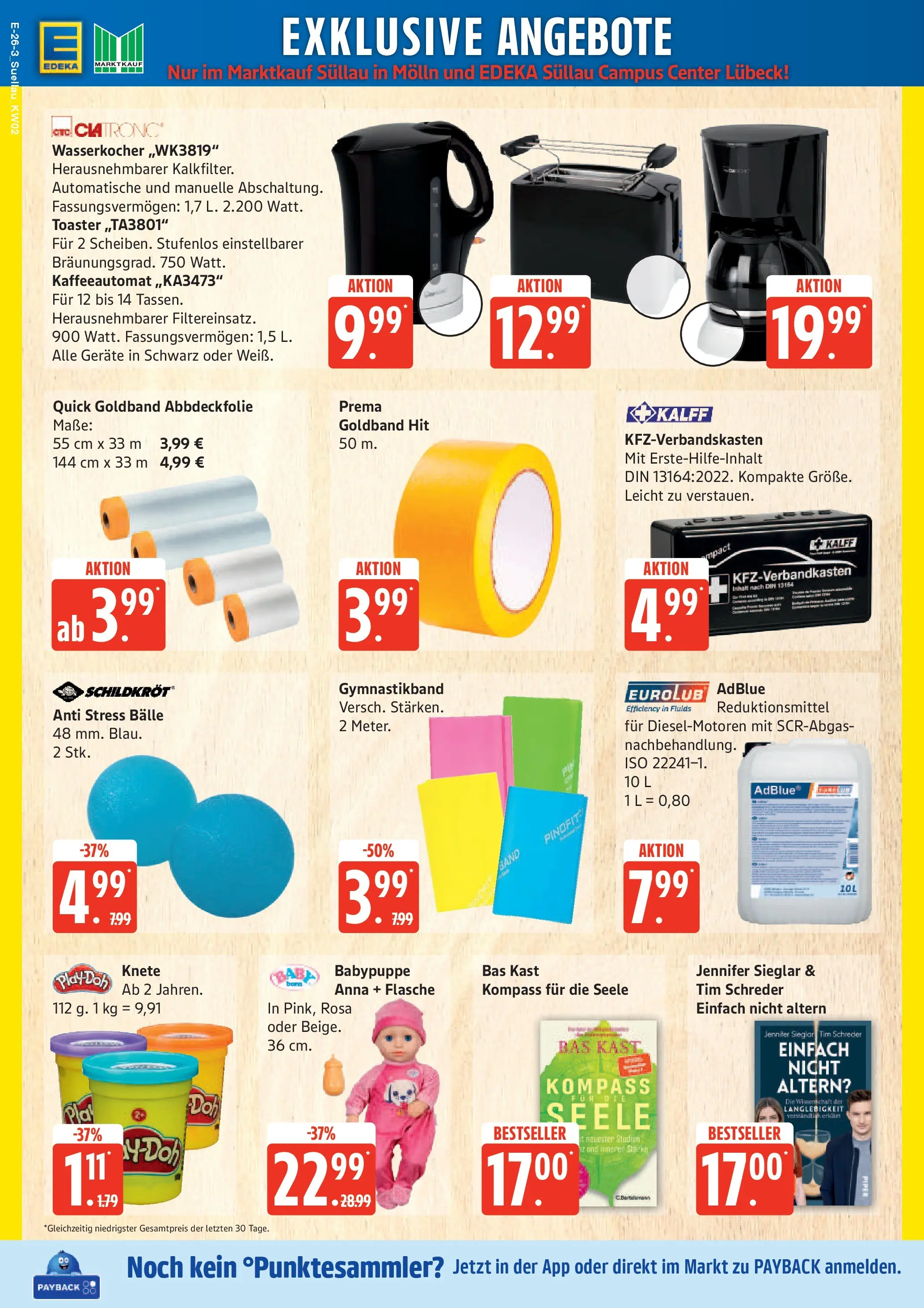 Edeka prospekt Ratzeburg	 (ab 04.01.2026) » Angebote Online | Seite: 26 | Produkte: Wasserkocher, Toaster