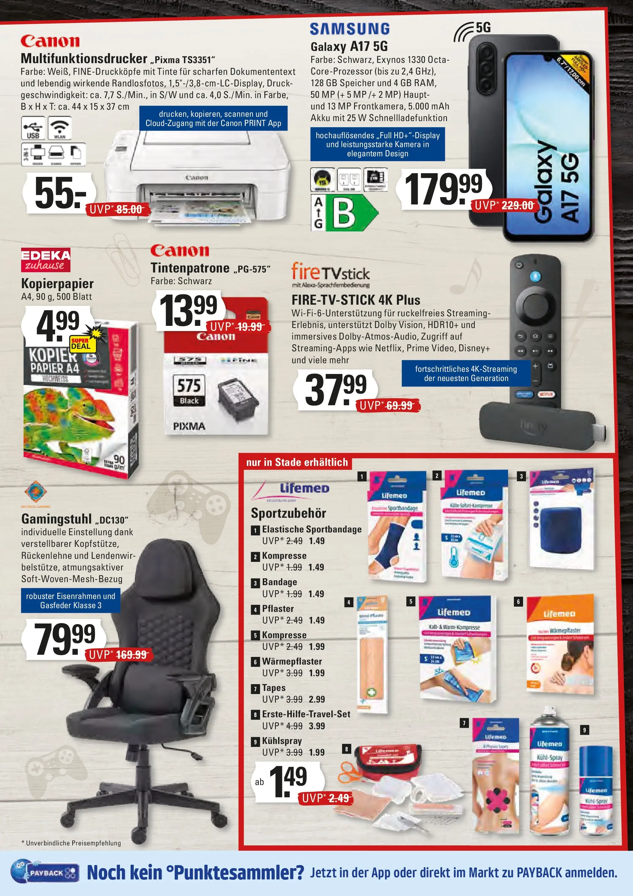 Edeka prospekt Stade	 (ab 04.01.2026) » Angebote Online | Seite: 21 | Produkte: Kamera, Samsung, Gamingstuhl, Smartphone