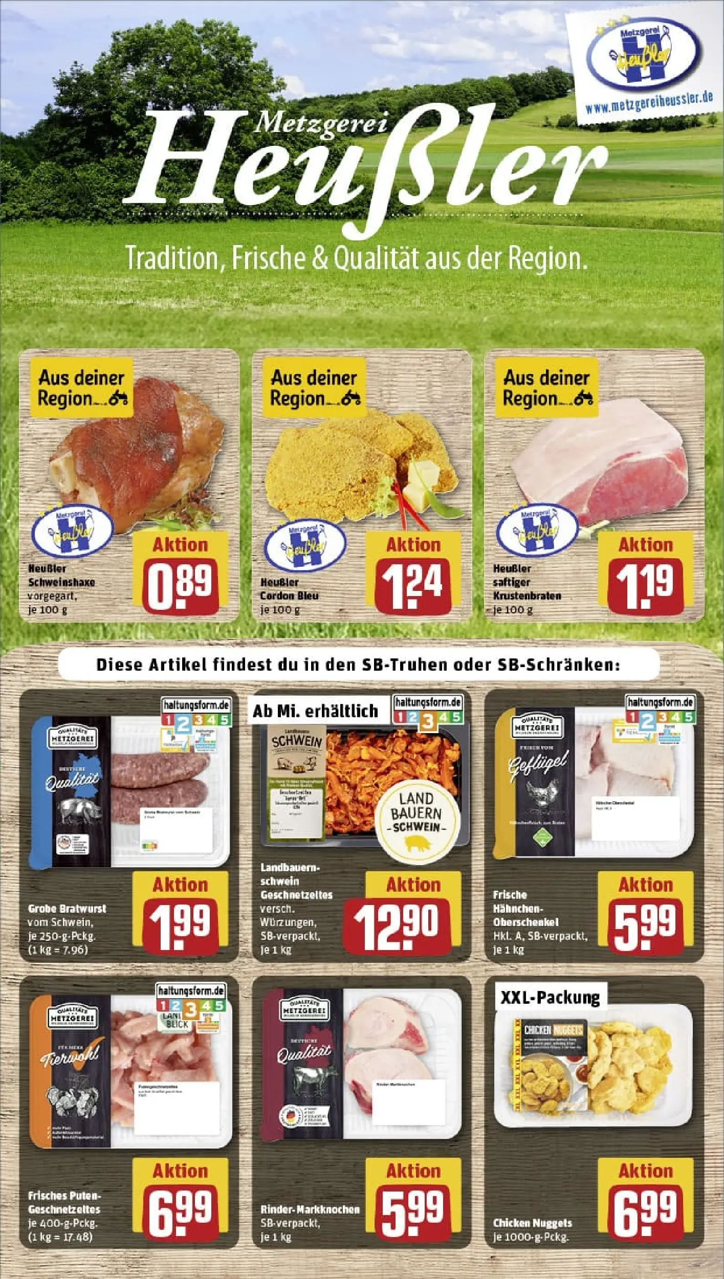 REWE Prospekt ab 04.01.2026 zum Blättern » Angebote | Seite: 8 | Produkte: Hahnchen, Bratwurst, Krustenbraten