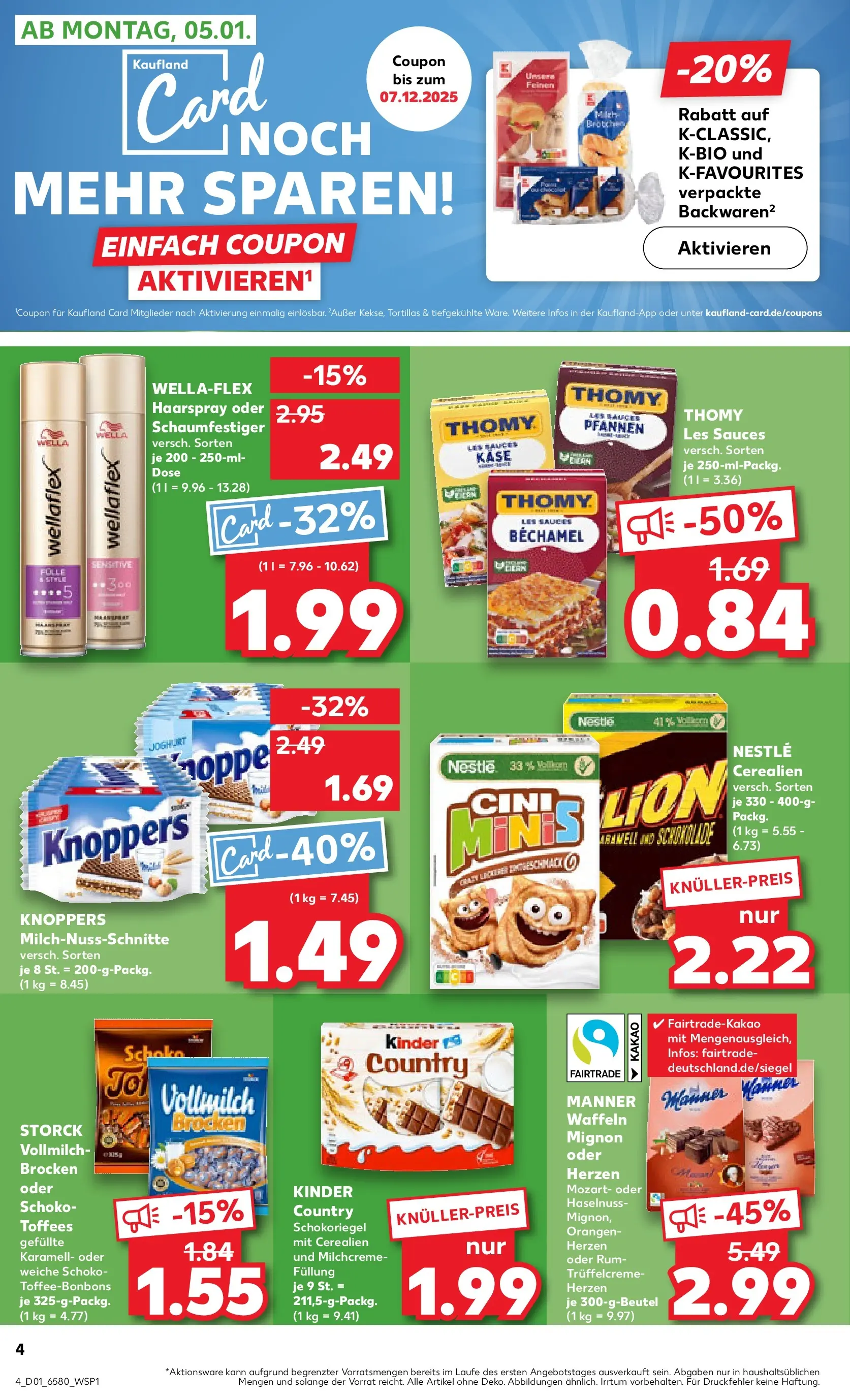 Prospekt Kaufland ab 05.01.2026 » Angebote Online zum Blättern | Seite: 4 | Produkte: Joghurt, Orangen, Haarspray, Knoppers