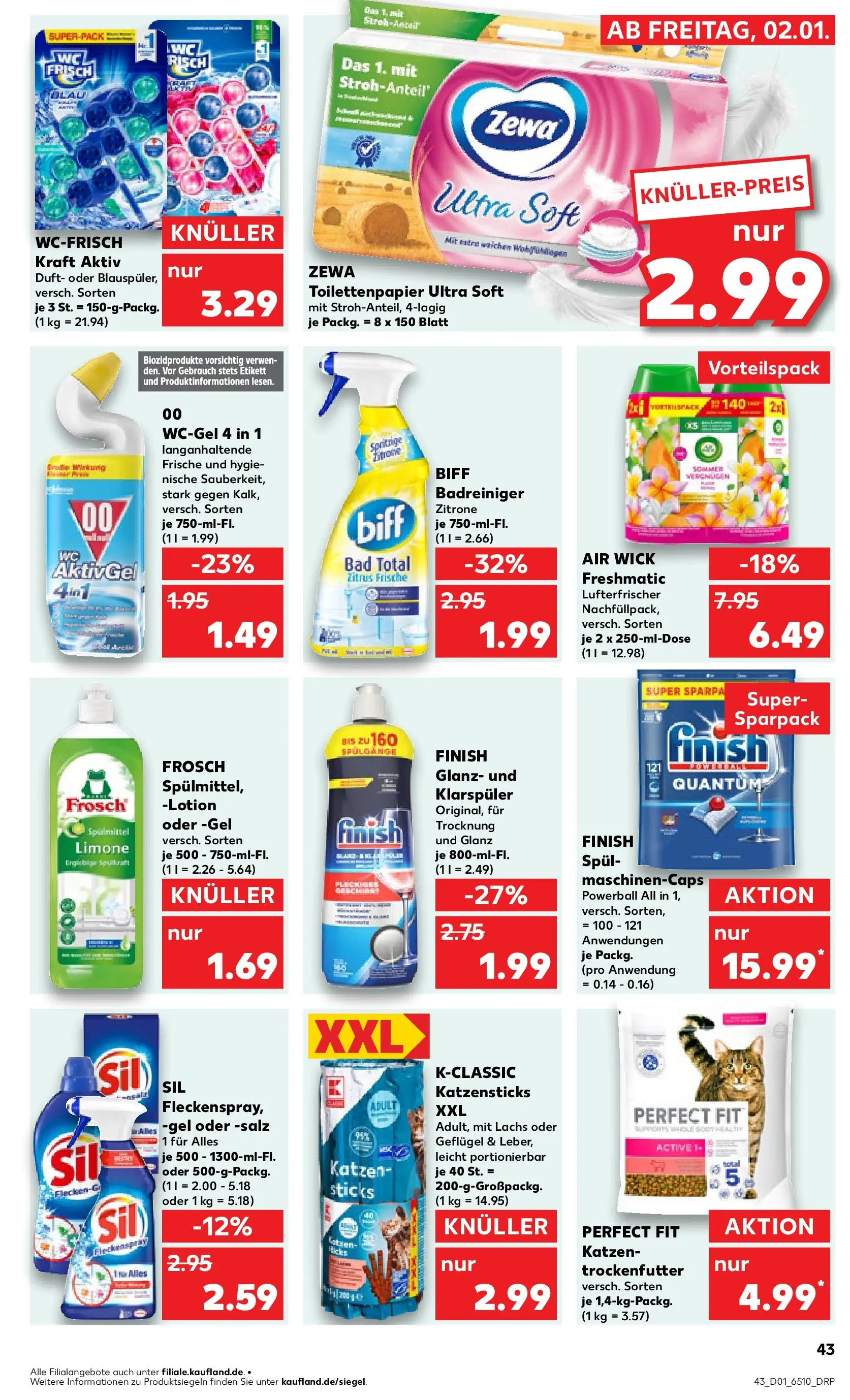 Prospekt Kaufland ab 05.01.2026 » Angebote Online zum Blättern | Seite: 43 | Produkte: Bad, Duft, Klarspüler, Zitrone