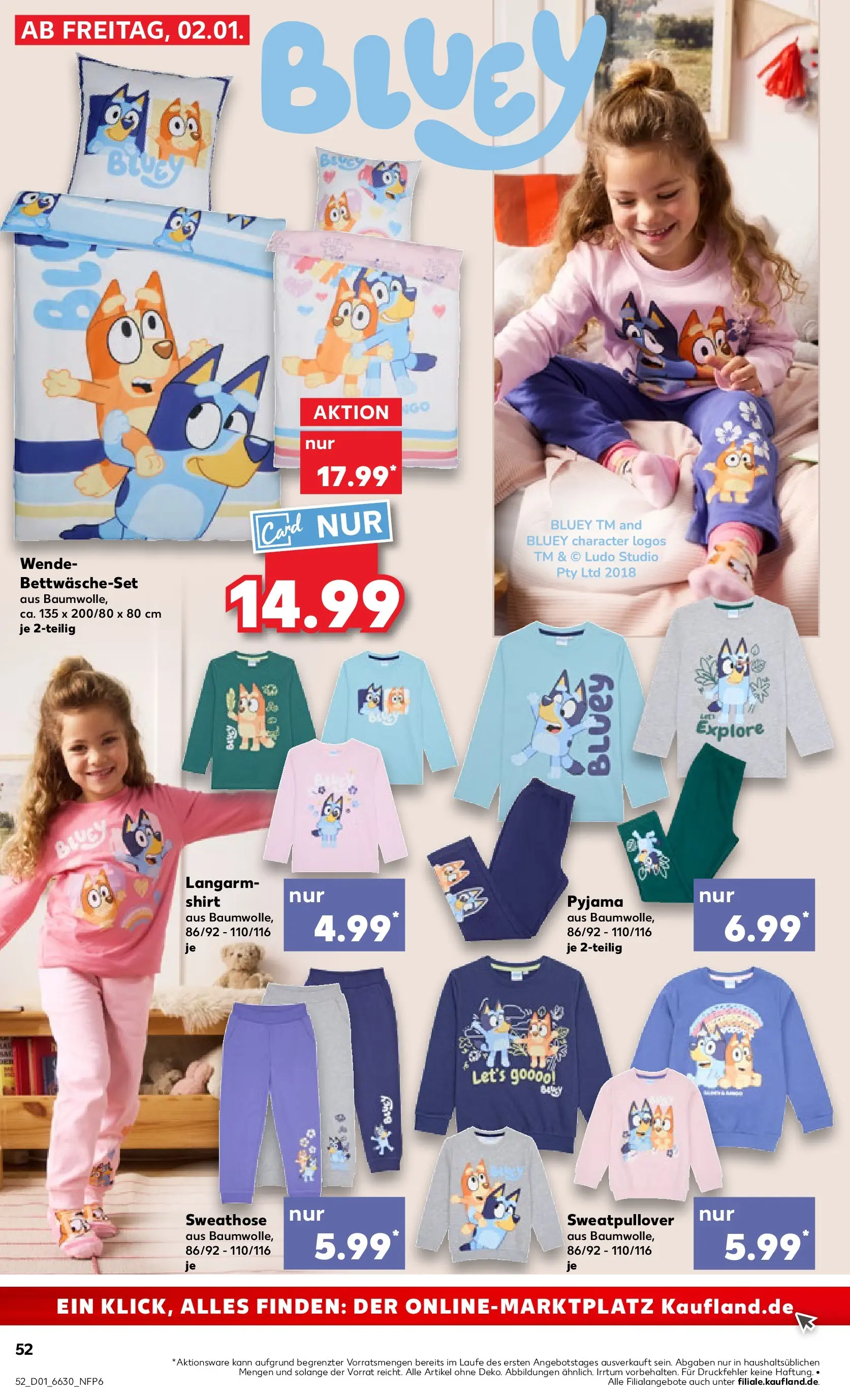 Prospekt Kaufland ab 05.01.2026 » Angebote Online zum Blättern | Seite: 52 | Produkte: Shirt, Sweathose, Langarmshirt, Pyjama