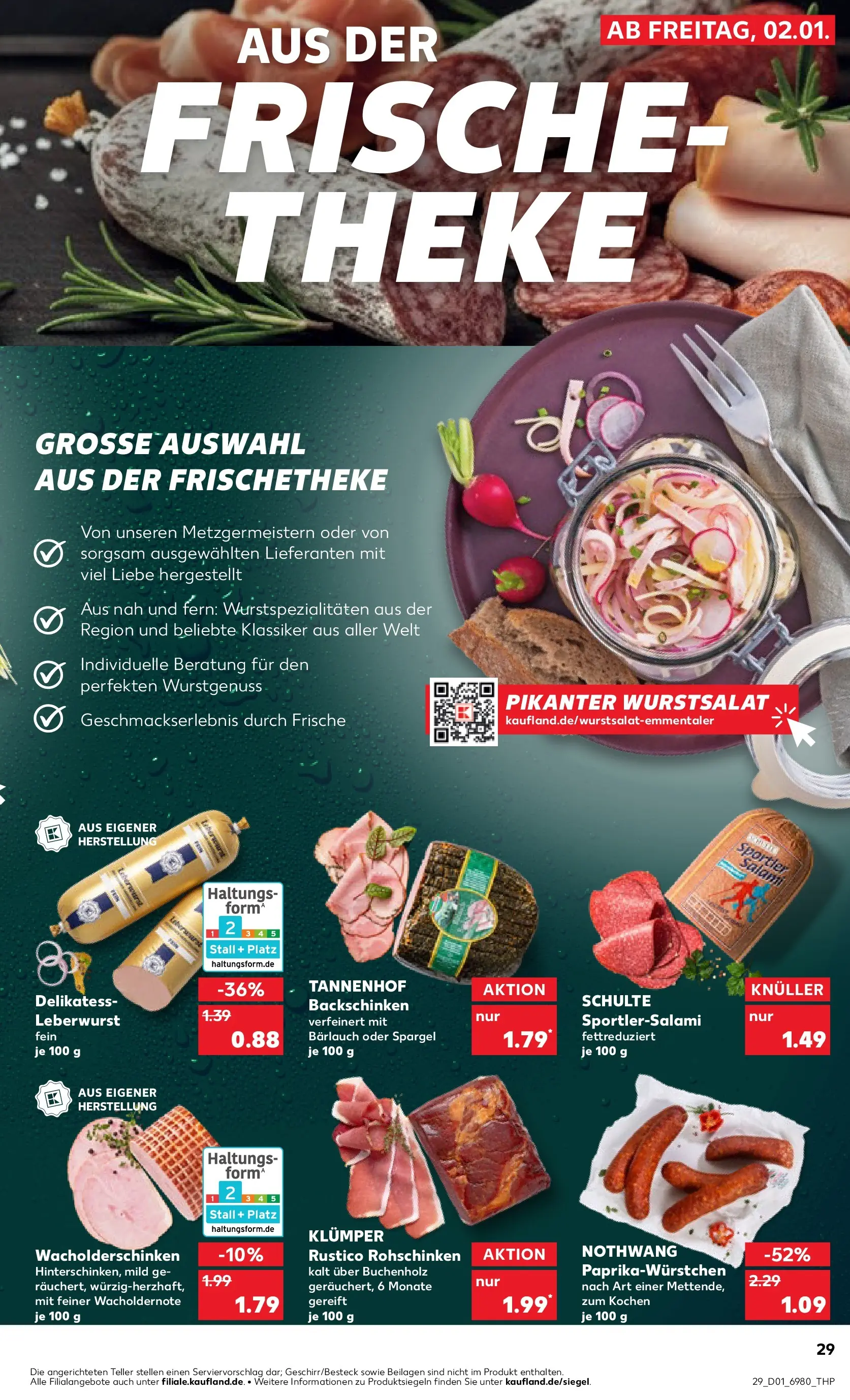 Prospekt Kaufland ab 05.01.2026 » Angebote Online zum Blättern | Seite: 29 | Produkte: Theke, Spargel, Salami, Schinken