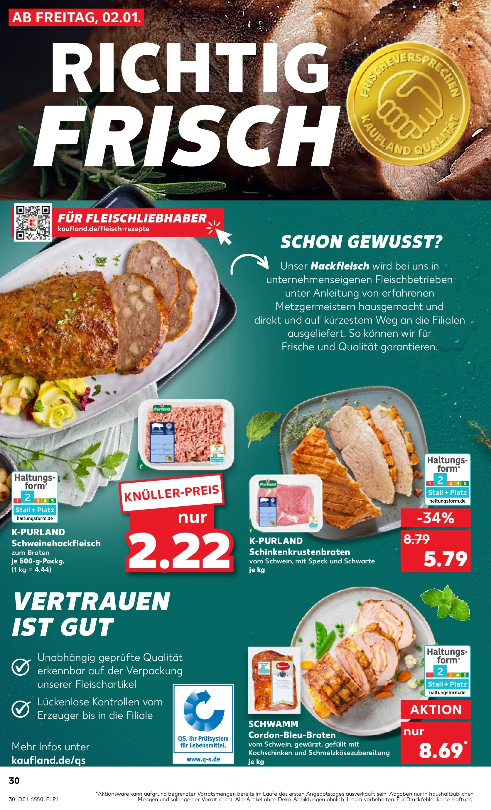 Prospekt Kaufland ab 05.01.2026 » Angebote Online zum Blättern | Seite: 30 | Produkte: Hackfleisch