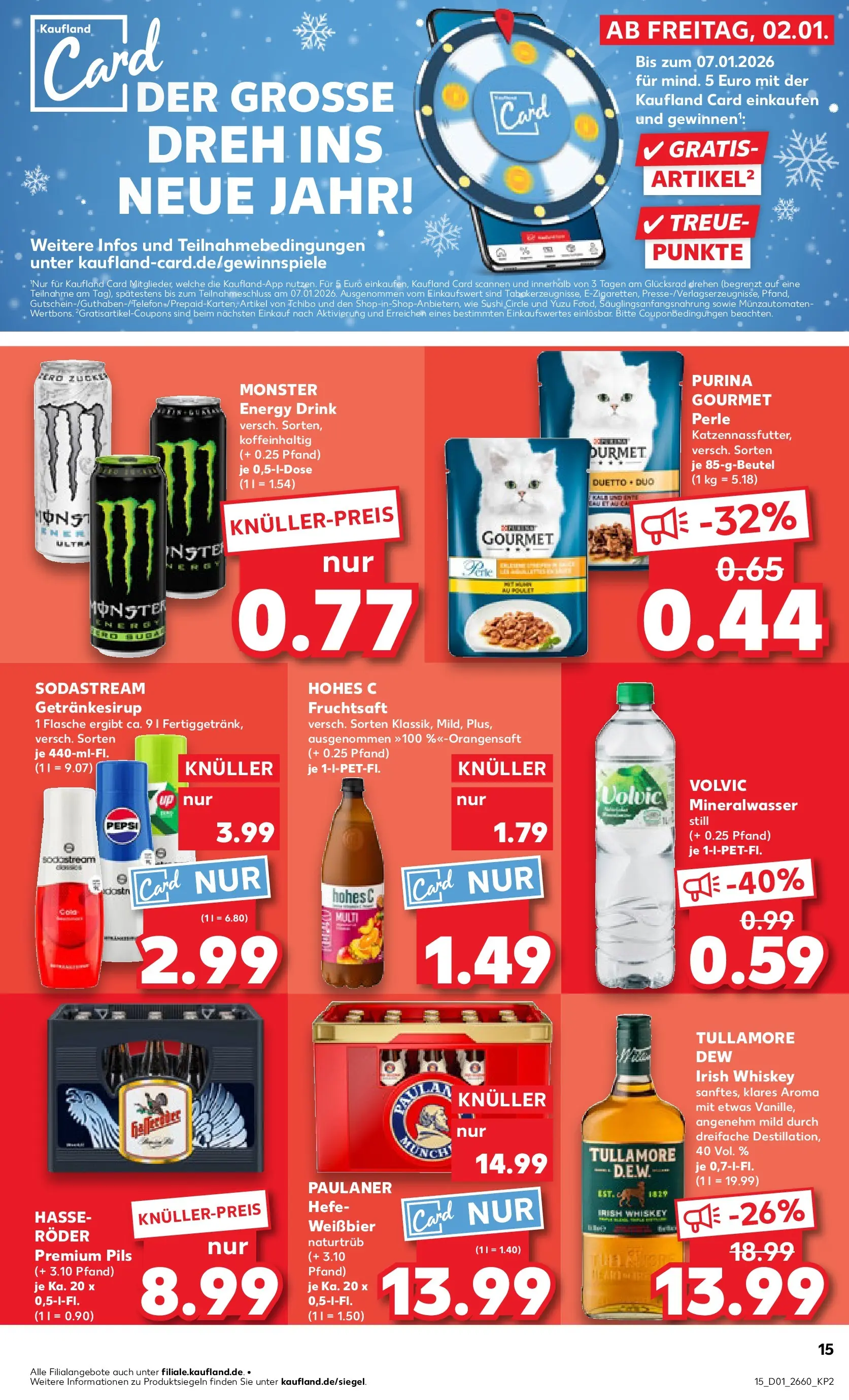 Prospekt Kaufland ab 05.01.2026 » Angebote Online zum Blättern | Seite: 15 | Produkte: Energy, Weißbier, Whiskey, Sodastream