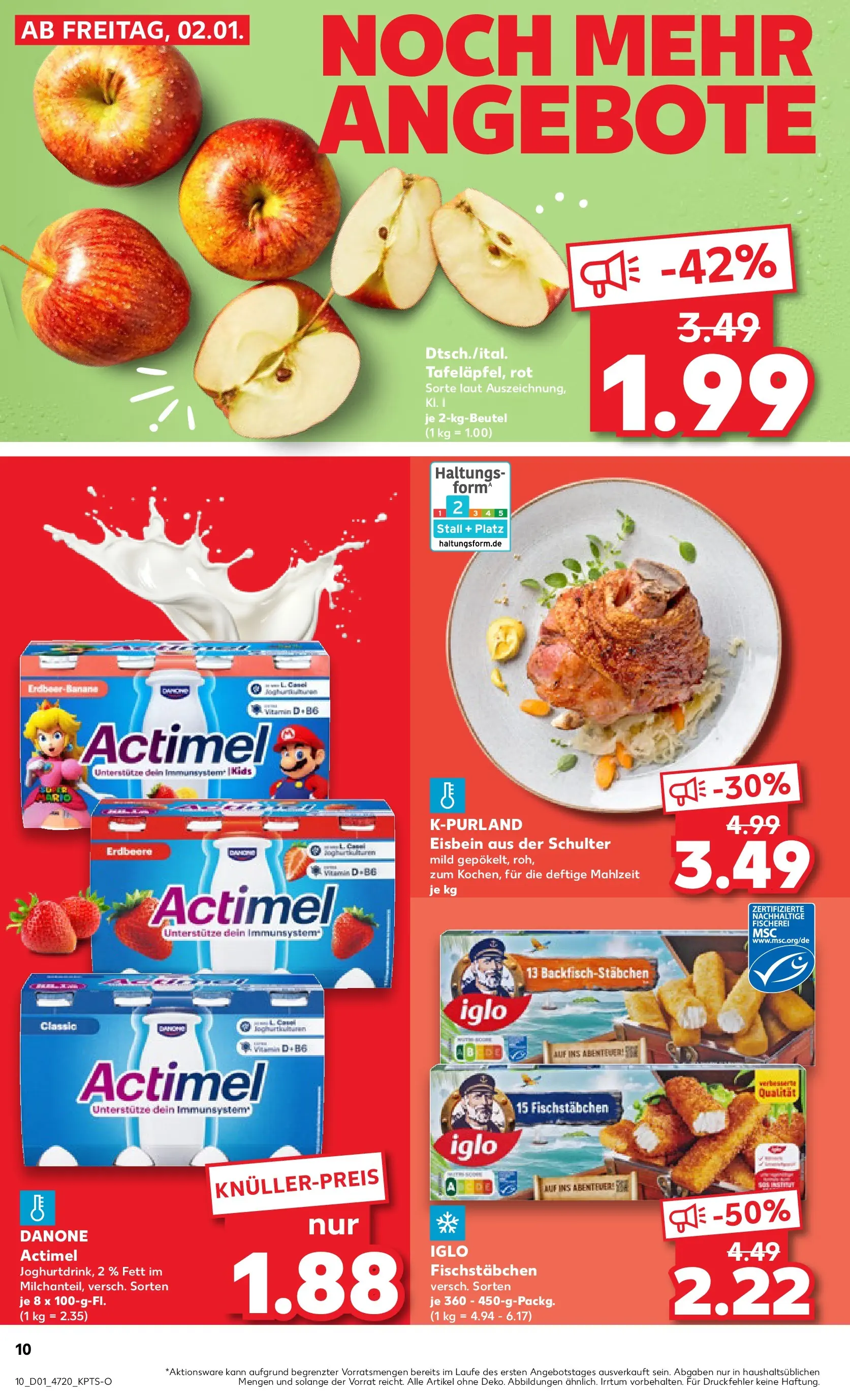 Prospekt Kaufland ab 05.01.2026 » Angebote Online zum Blättern | Seite: 10 | Produkte: Actimel, Iglo, Fischstabchen
