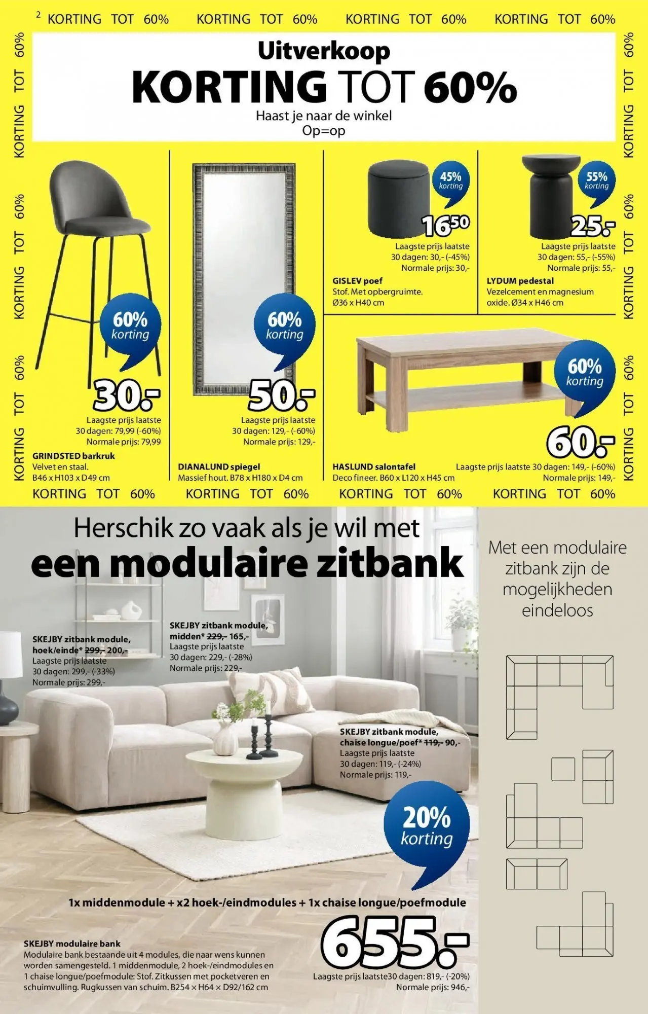 JYSK - JYSK folder tot 31.01.2026 vanaf 02/01/2026 | Pagina: 2 | Producten: Zitbank, Bank, Spiegel