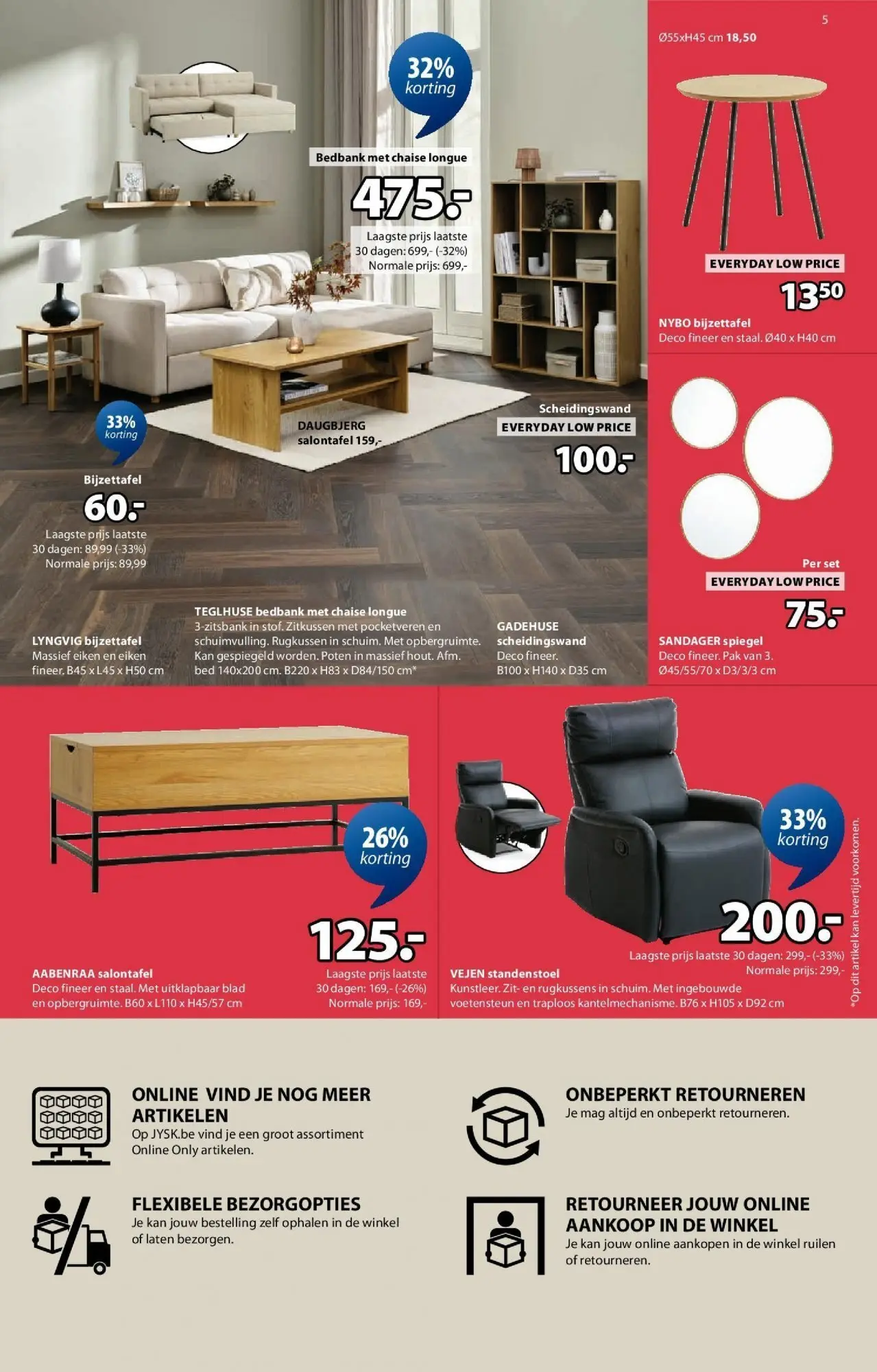 JYSK - JYSK folder tot 31.01.2026 vanaf 02/01/2026 | Pagina: 5 | Producten: Bed, Spiegel, Kan