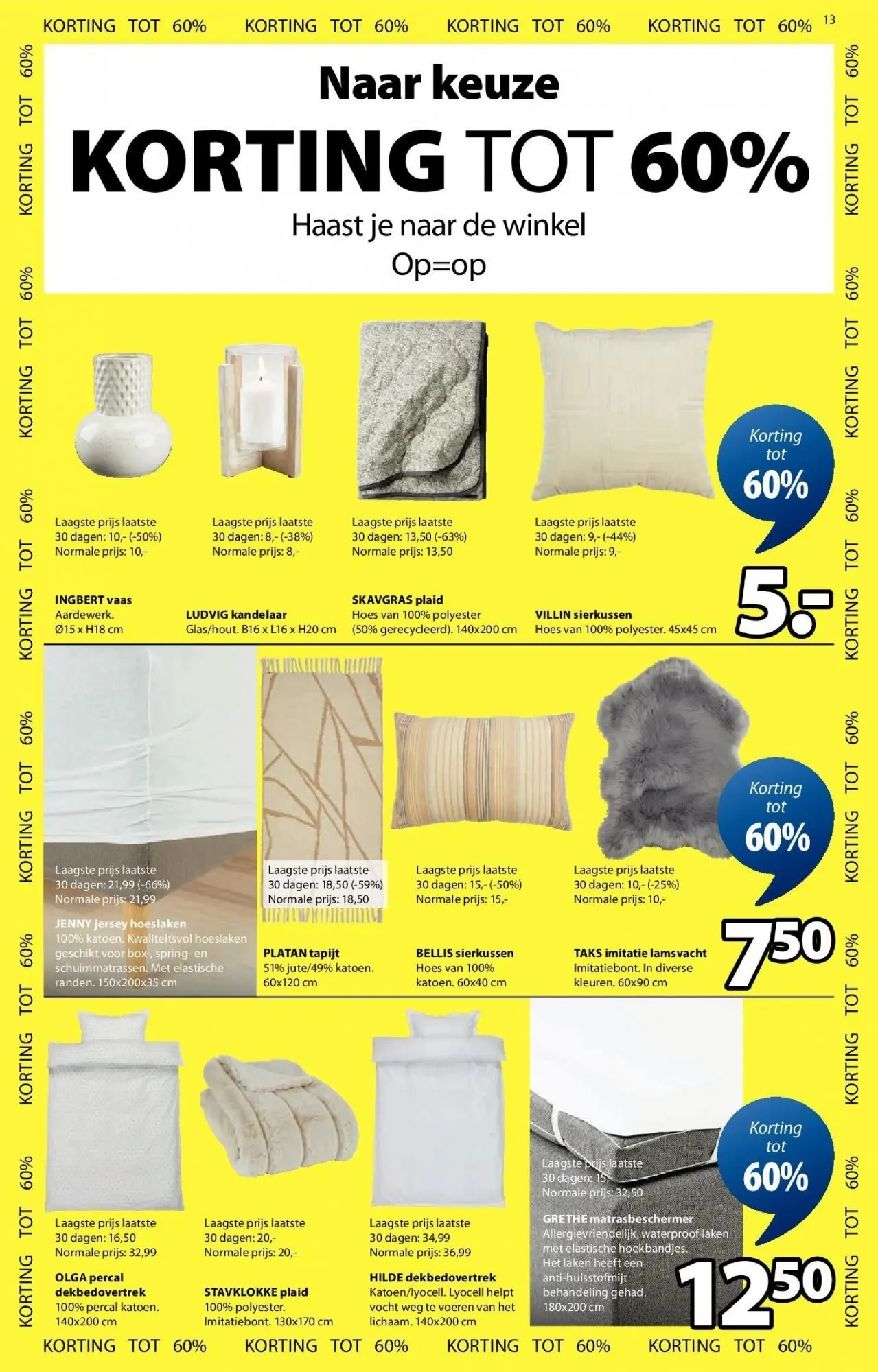 JYSK - JYSK folder tot 31.01.2026 vanaf 02/01/2026 | Pagina: 13 | Producten: Tapijt, Vaas