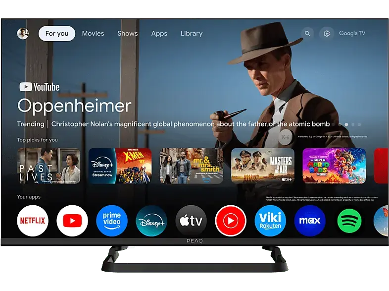 Peaq PTV 32GF-5025C 32 Zoll Google Full HD TV; LED TV