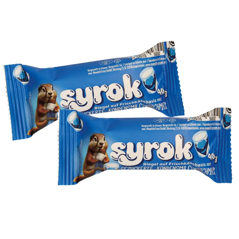 Riegel auf Frischk&auml;sebasis mit gezuckerte Kondensmilchgeschmack, in kakaohaltiger Fettglasur, tiefgefroren