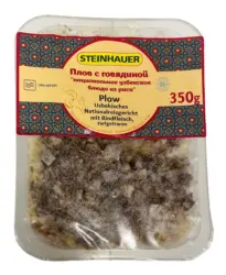 Plow - Usbekisches Nationalreisgericht mit Rindfleisch, tiefgefroren