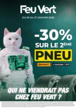 Feu Vert -30% sur le deuxi&egrave;me pneu - au 27.01.2026