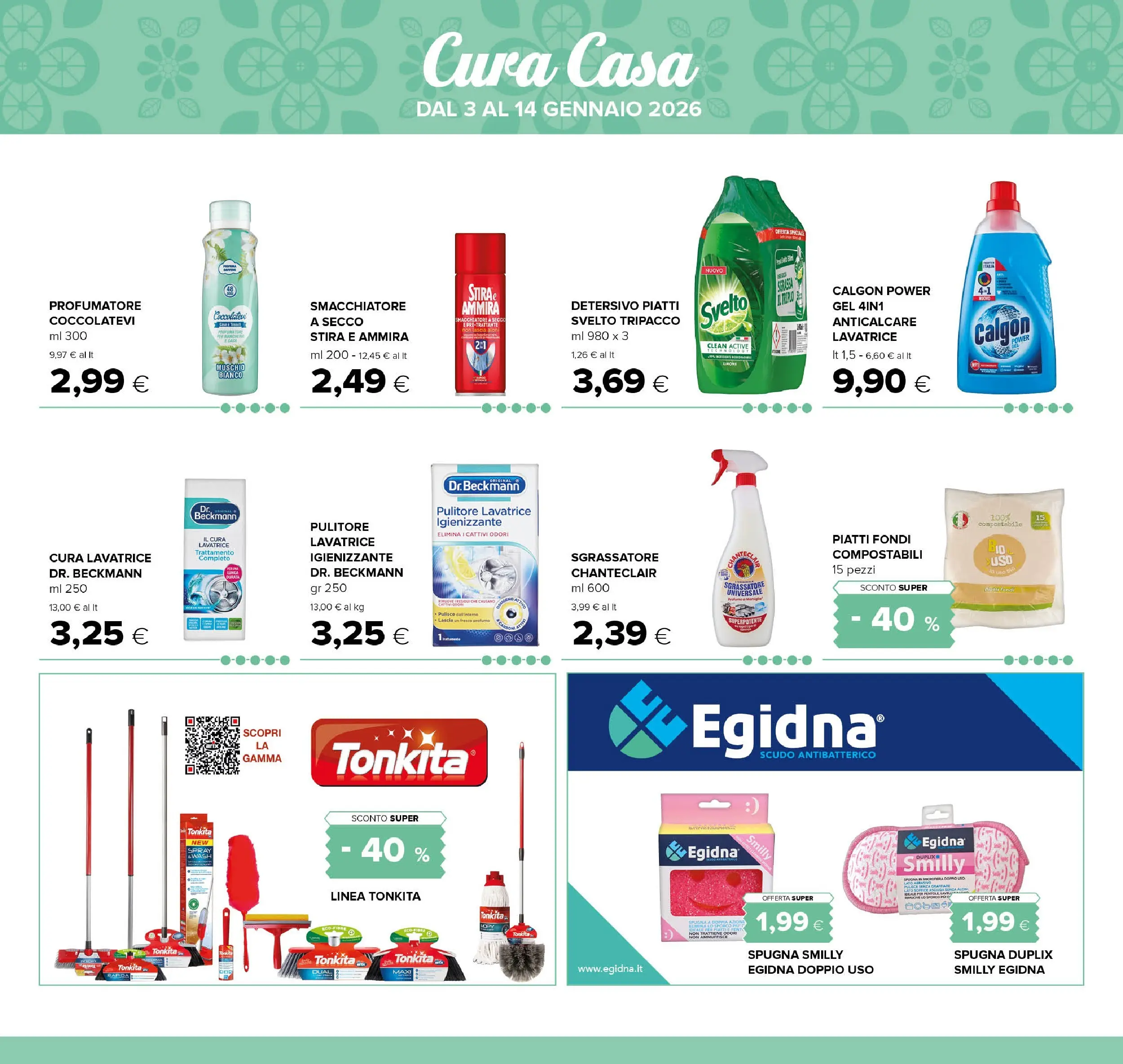 Nuovo Volantino Oasi	 dal 03/01/2026 > offerte anteprima 🛍️ | Pagina: 23 | Prodotti: Spugna, Anticalcare, Sgrassatore, Lavatrice