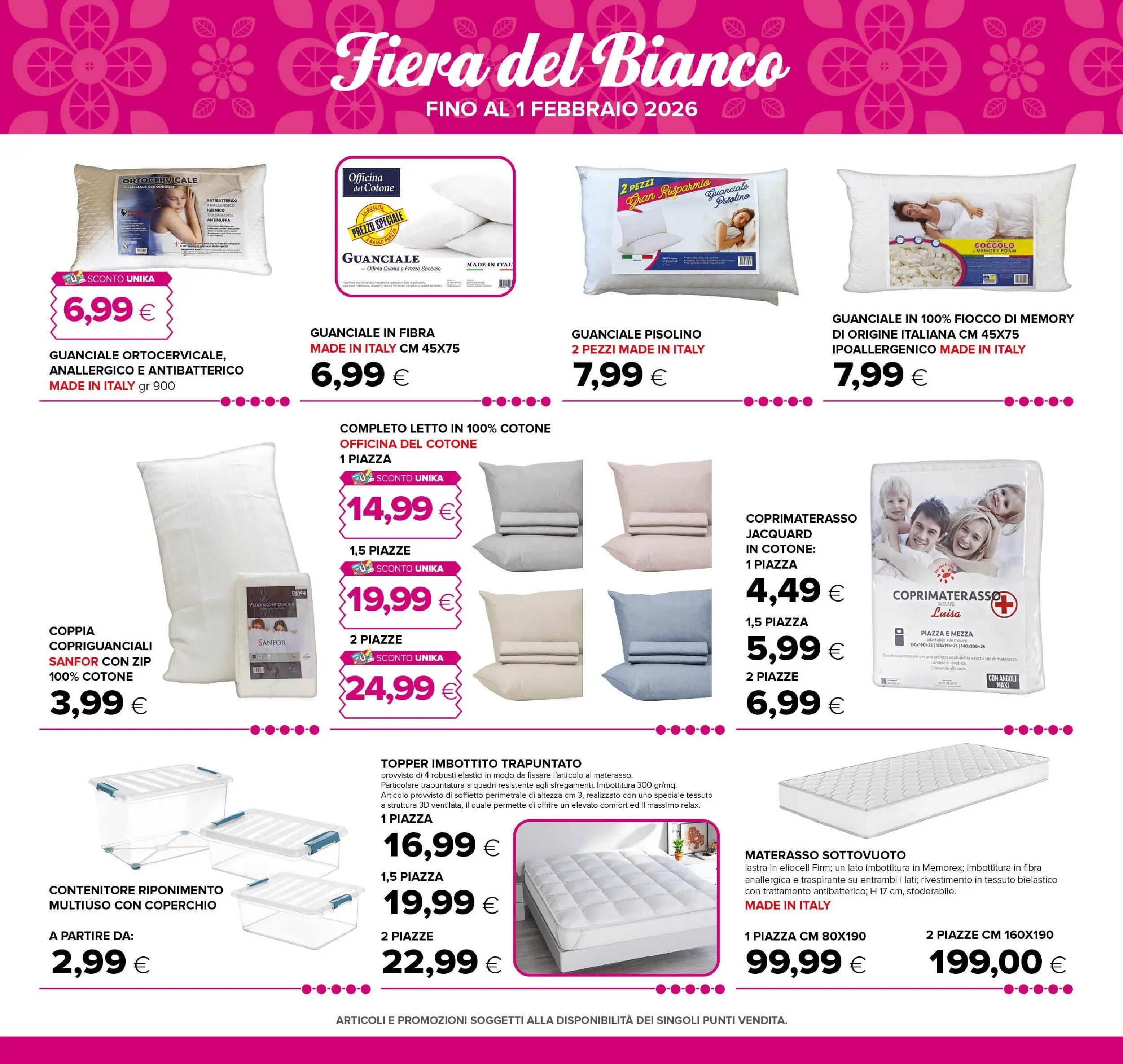 Nuovo Volantino Oasi	 dal 03/01/2026 > offerte anteprima 🛍️ | Pagina: 28 | Prodotti: Letto, Materasso, Elastici, Coprimaterasso