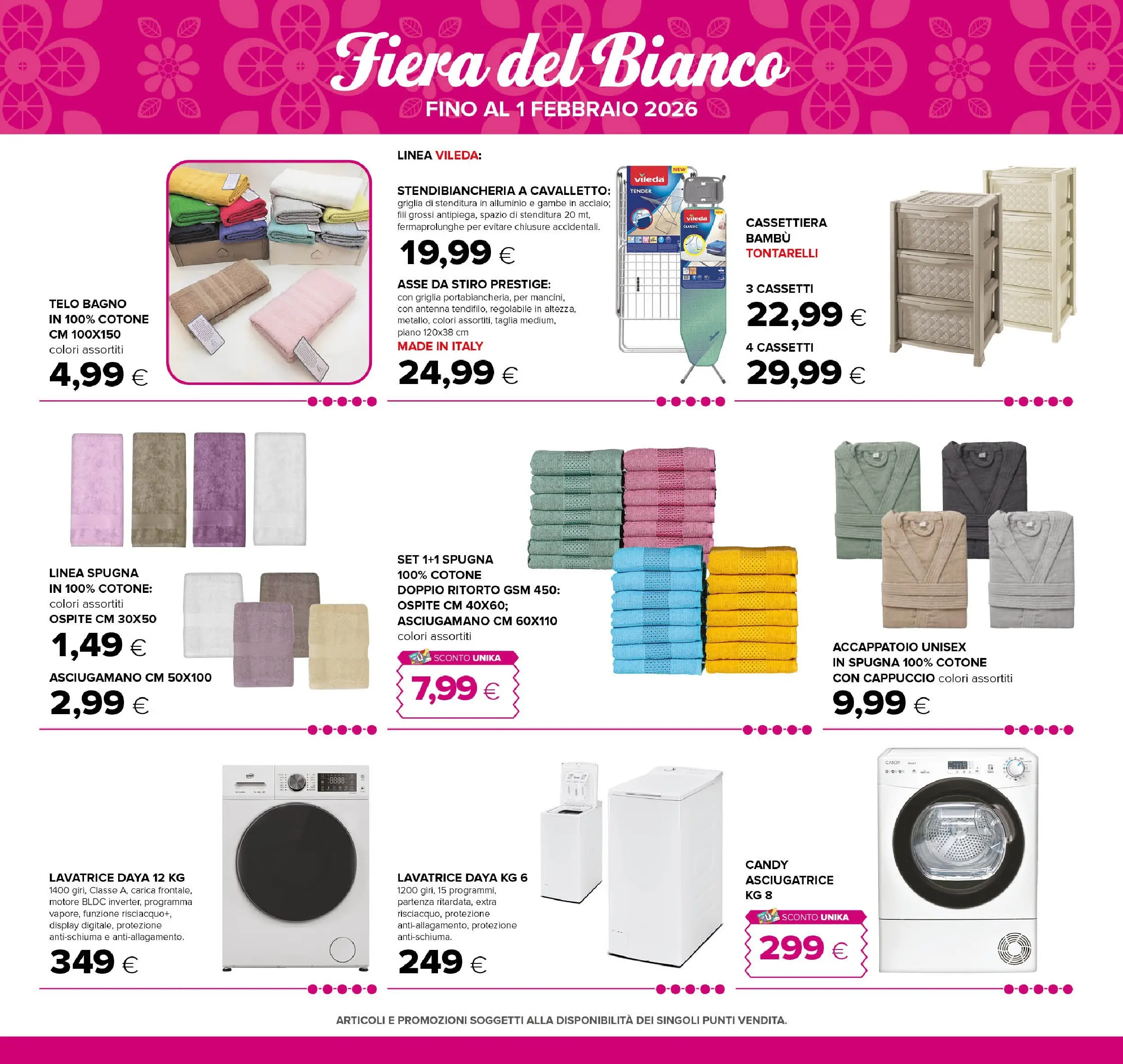 Nuovo Volantino Oasi	 dal 03/01/2026 > offerte anteprima 🛍️ | Pagina: 29 | Prodotti: Spugna, Lavatrice, Alluminio, Bagno