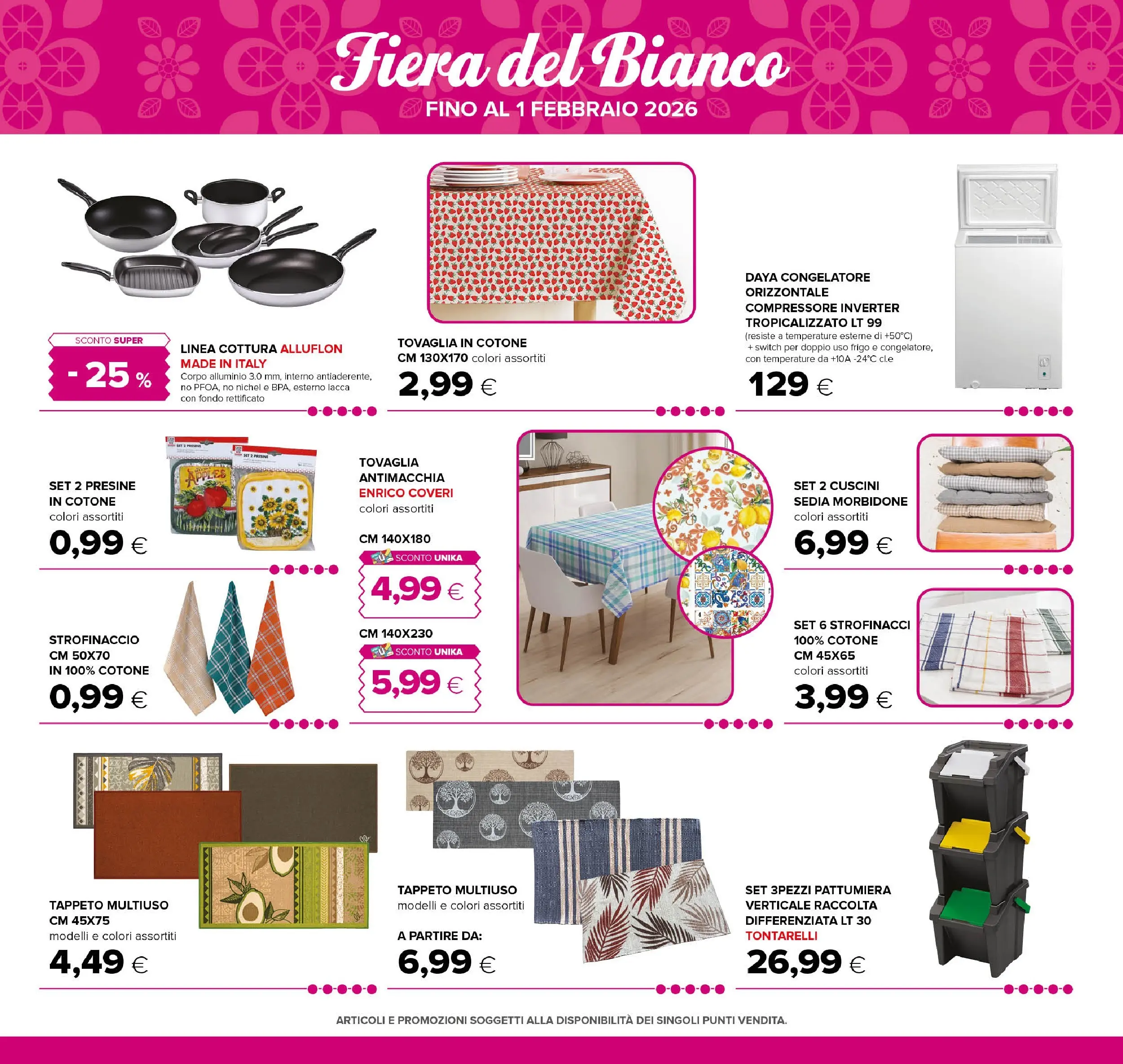 Nuovo Volantino Oasi	 dal 03/01/2026 > offerte anteprima 🛍️ | Pagina: 31 | Prodotti: Pattumiera, Congelatore, Tovaglia, Sedia