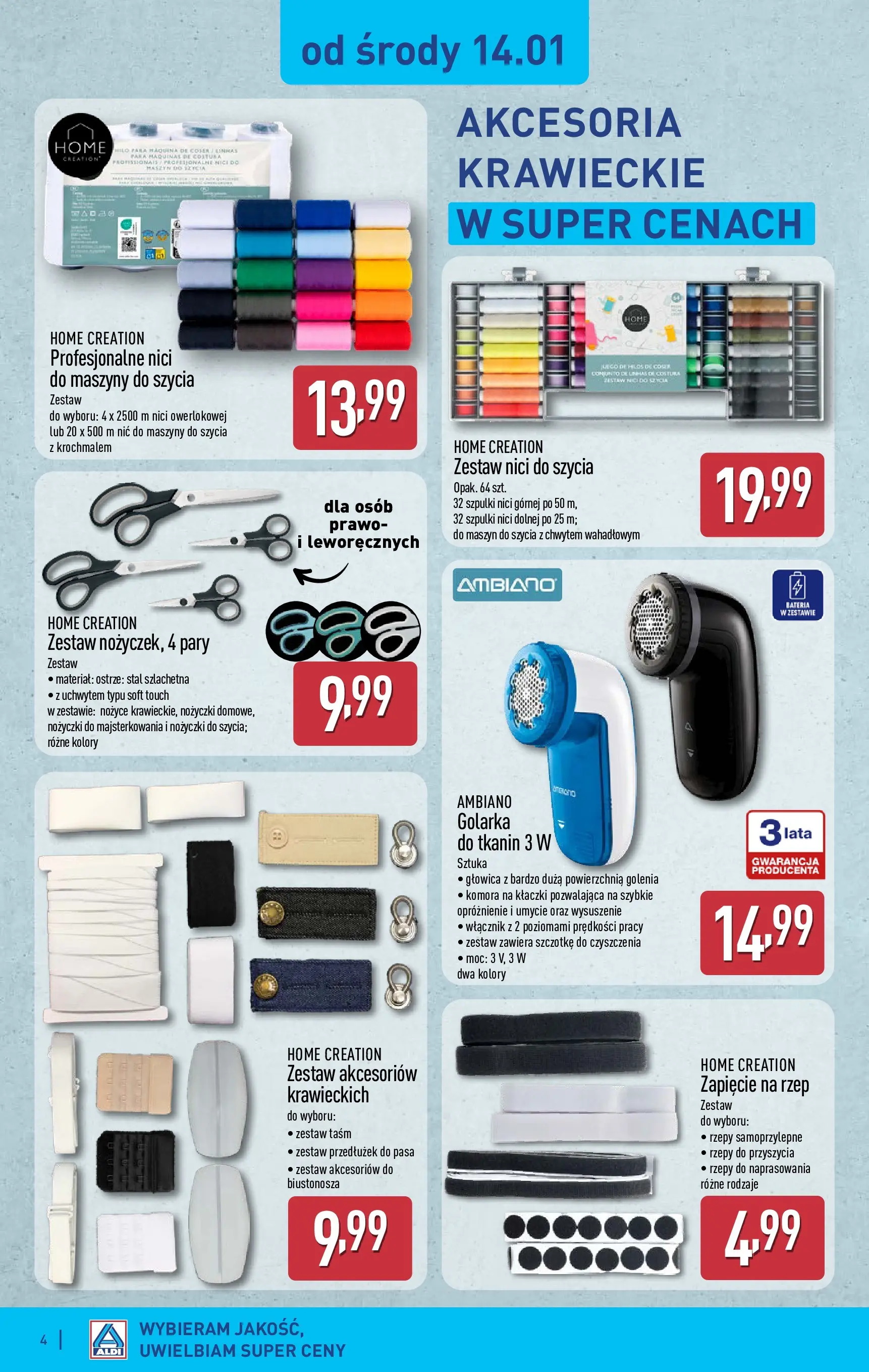 Aldi Gazetka - Hity od Środy i od Soboty od 14.01.2026 - Ulotka PDF, promocje | Strona: 4 | Produkty: Golarka, Bateria