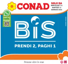 Anteprima del volantino Conad - Bis prendi 2, paghi 1 valido a partire dal 05.01.2026