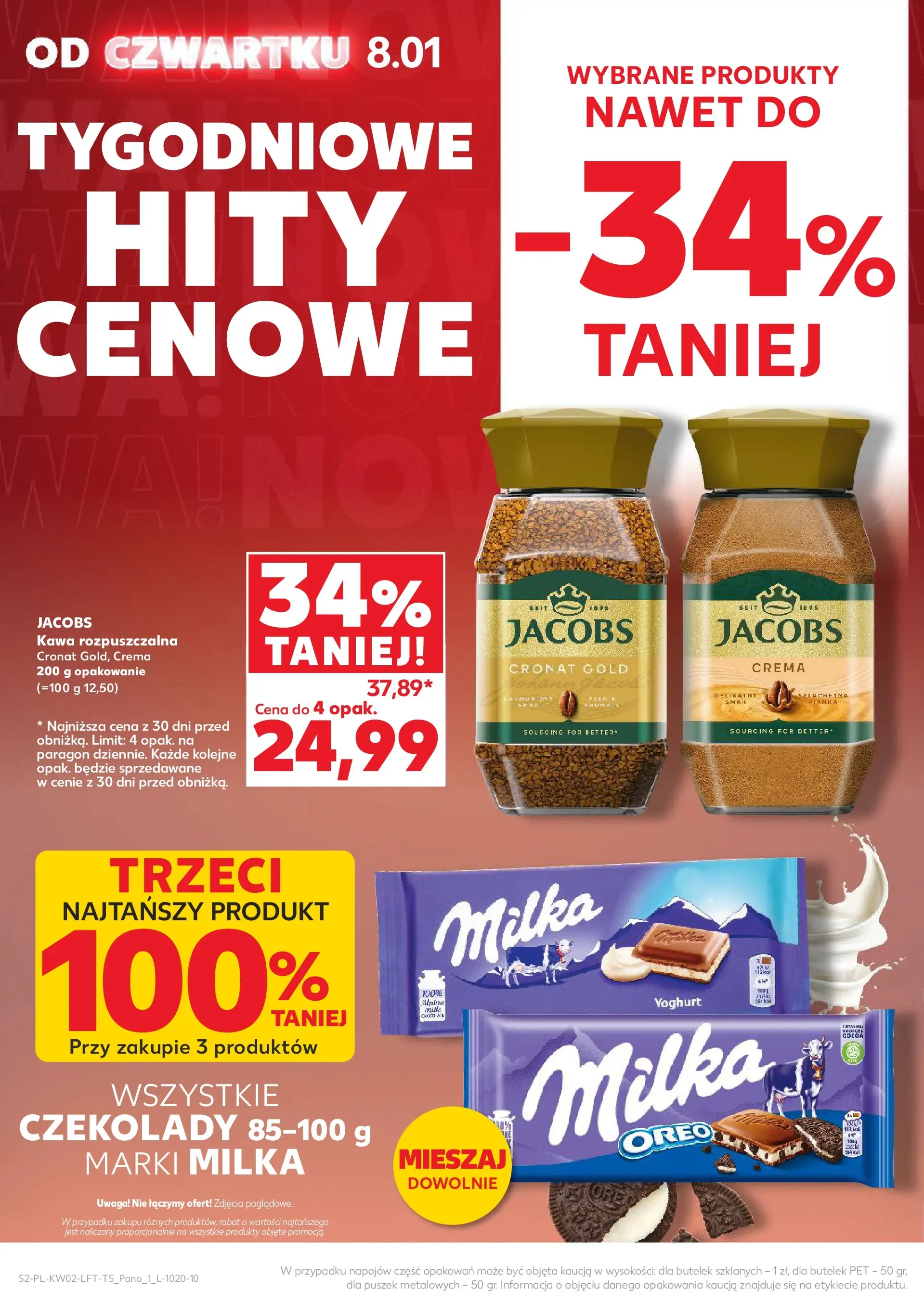 Kaufland gazetka od 08.01.2026 - od jutra PDF | Strona: 2 | Produkty: Czekolady, Kawa rozpuszczalna, Milka, Kawa