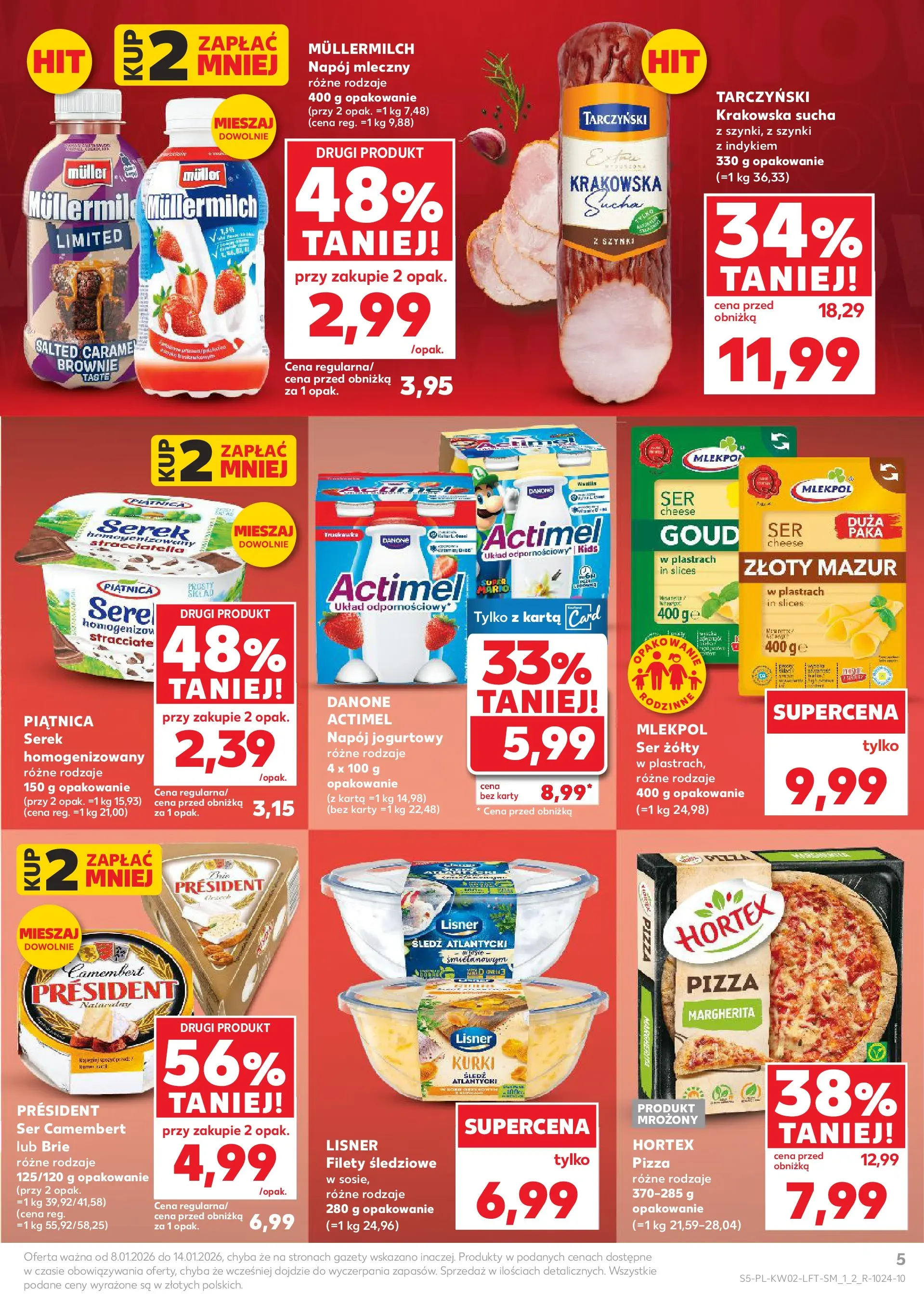 Kaufland gazetka od 08.01.2026 - od jutra PDF | Strona: 5 | Produkty: Karta, Serek, Camembert, Ser