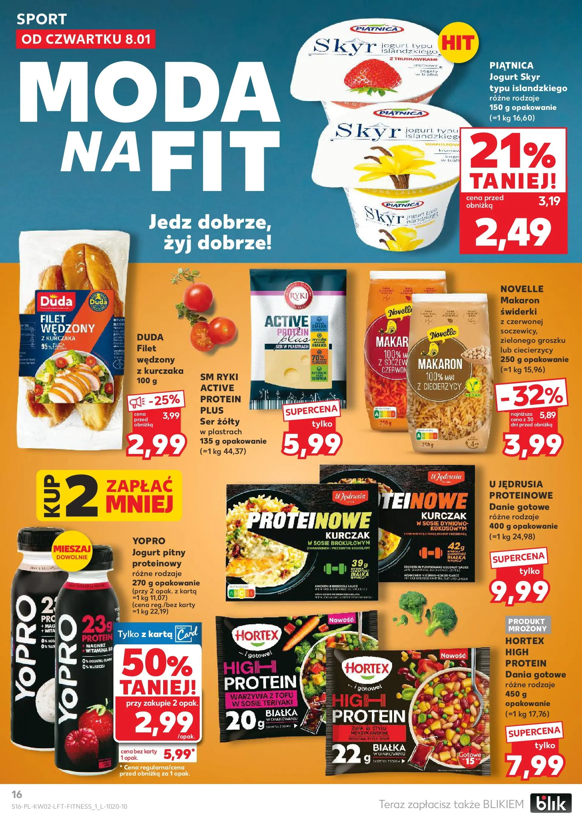 Kaufland gazetka od 08.01.2026 - od jutra PDF | Strona: 16 | Produkty: Ser żółty, Karta, Jogurt pitny, Warzywa