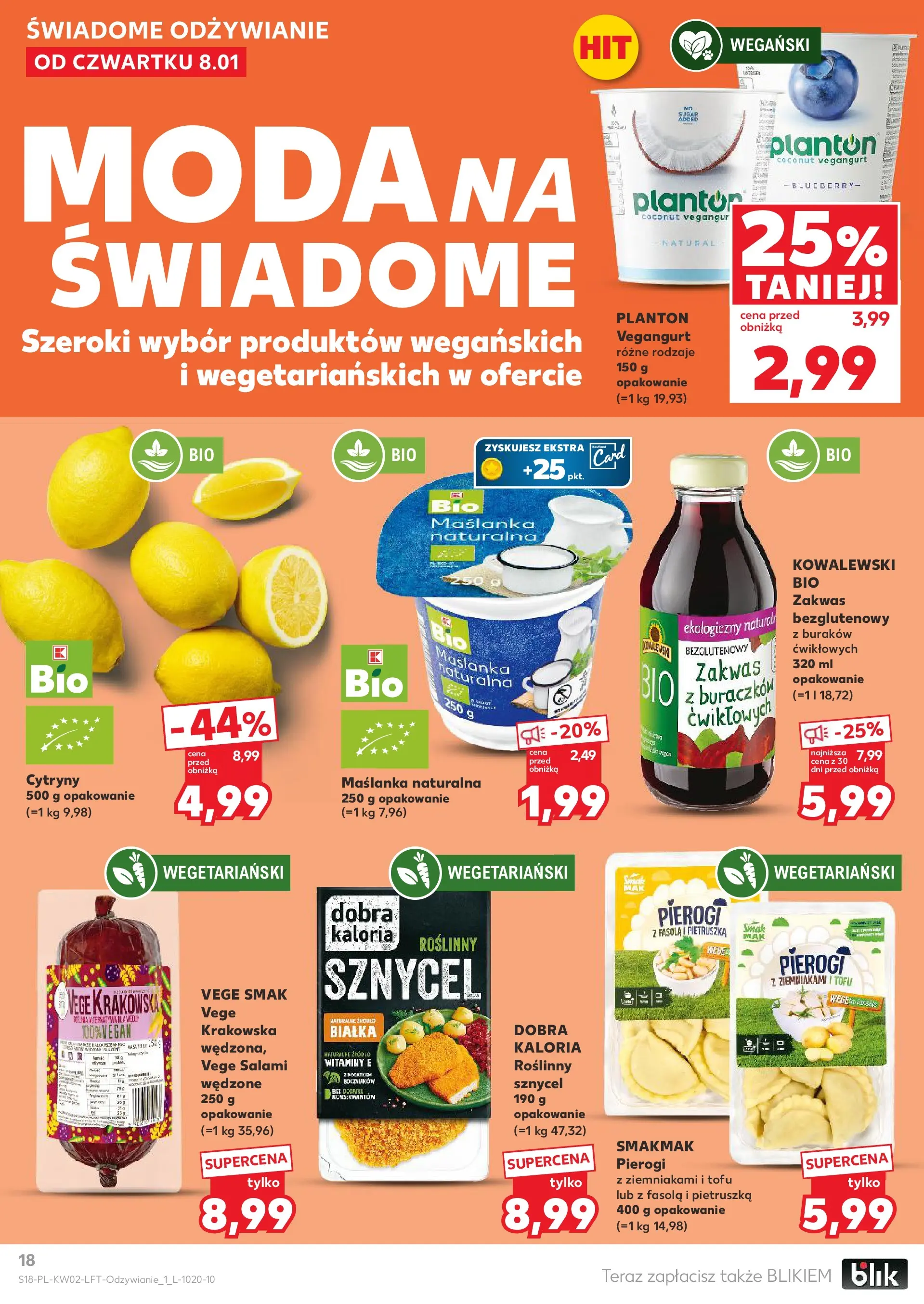 Kaufland gazetka od 08.01.2026 - od jutra PDF | Strona: 18 | Produkty: Pietruszka, Zakwas, Pierogi, Tofu
