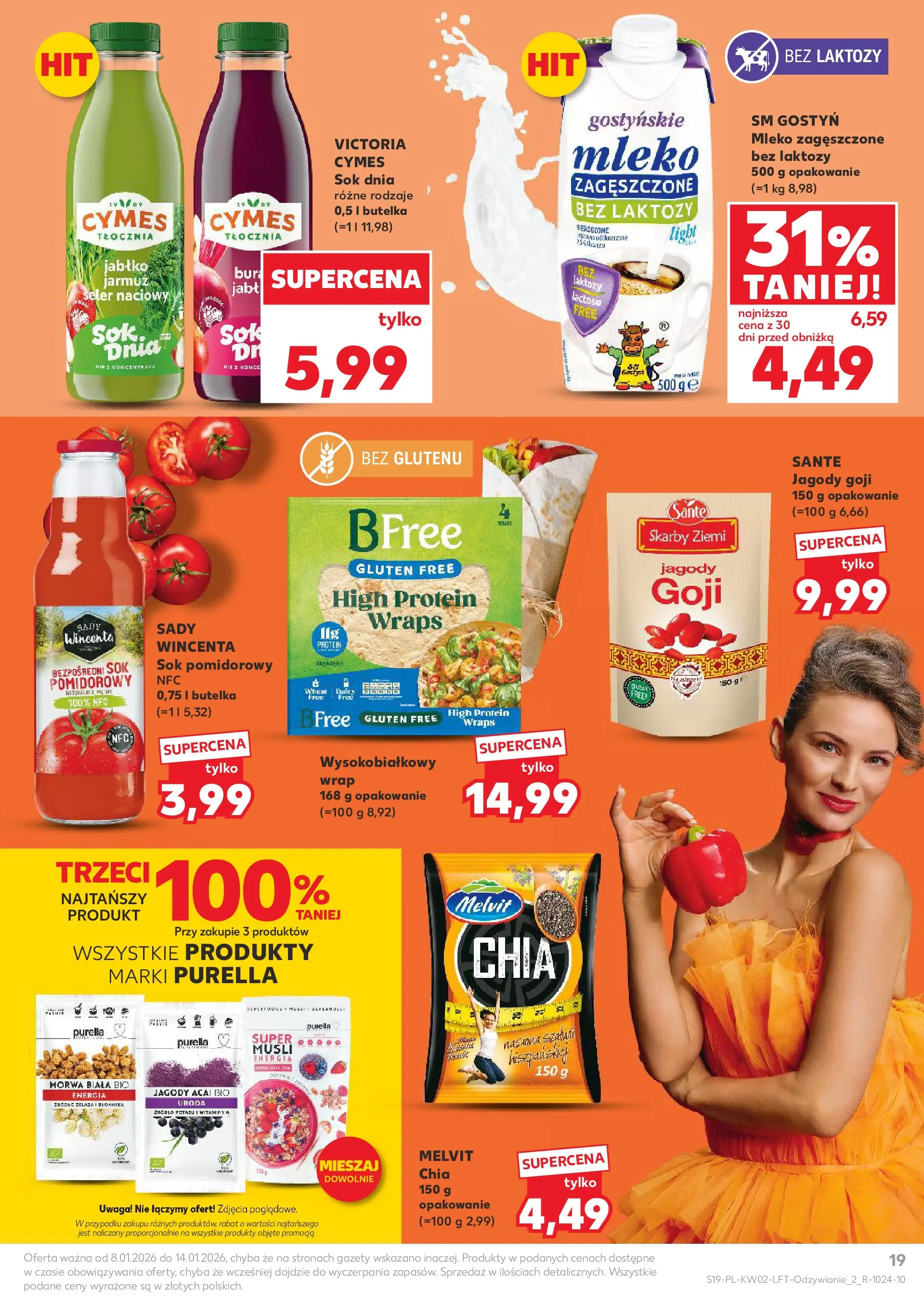 Kaufland gazetka od 08.01.2026 - od jutra PDF | Strona: 19 | Produkty: Jagody, Seler naciowy, Mleko, Sok
