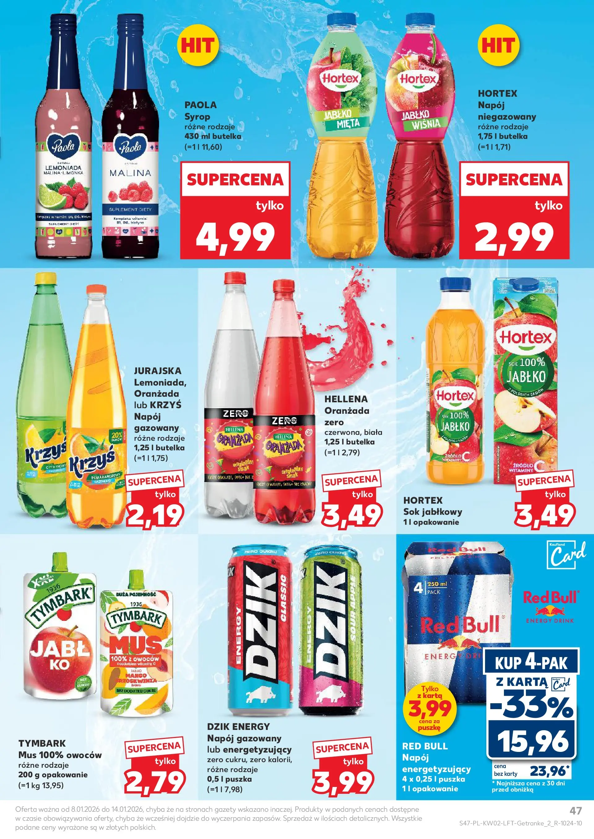 Kaufland gazetka od 08.01.2026 - od jutra PDF | Strona: 47 | Produkty: Mango, Limonka, Malina, Sok jabłkowy
