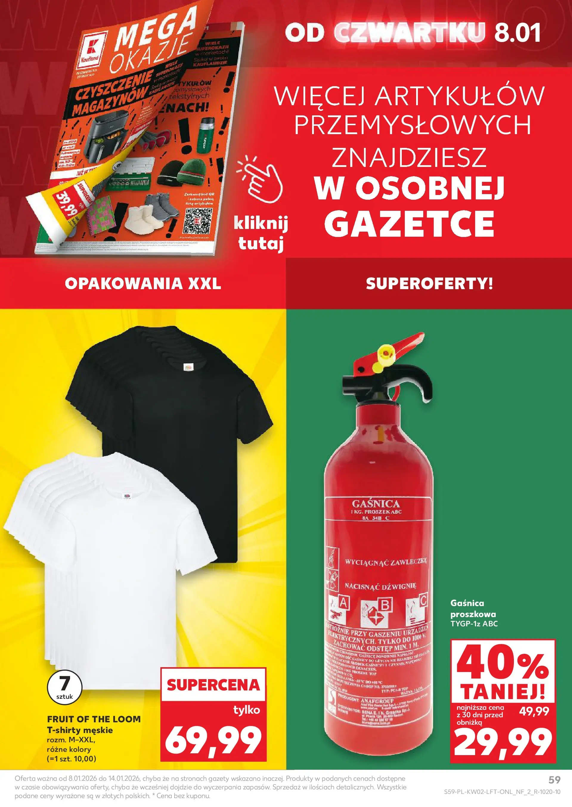 Kaufland gazetka od 08.01.2026 - od jutra PDF | Strona: 59 | Produkty: Gaśnica