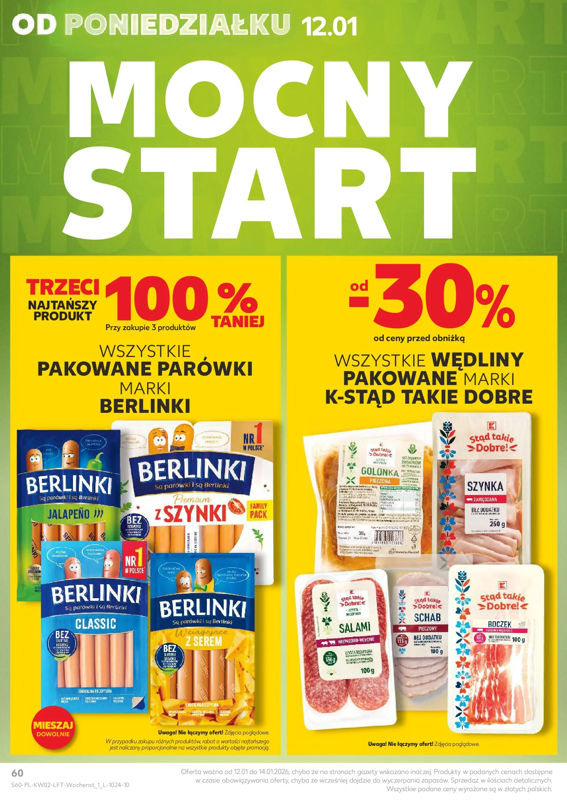 Kaufland gazetka od 08.01.2026 - od jutra PDF | Strona: 60 | Produkty: Szynka, Boczek, Salami, Wędliny