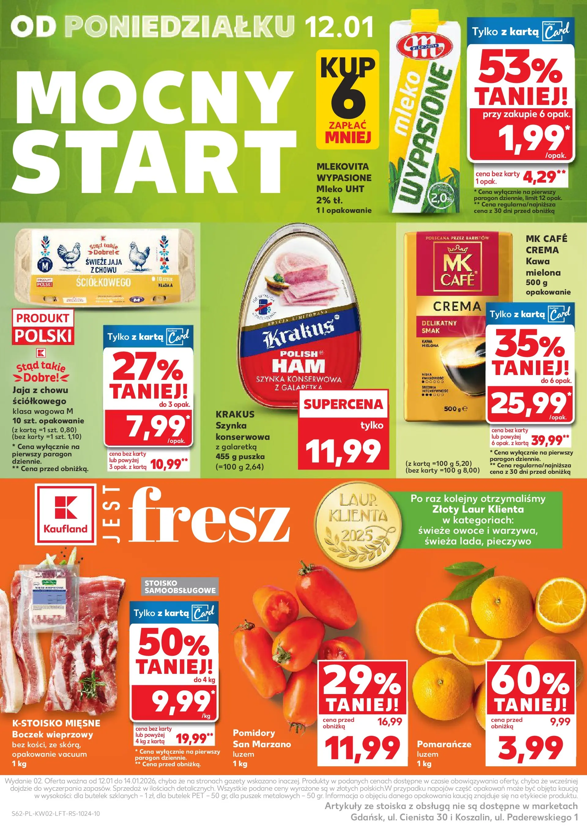 Kaufland gazetka od 08.01.2026 - od jutra PDF | Strona: 62 | Produkty: Galaretka, Mleko, Kawa, Owoce