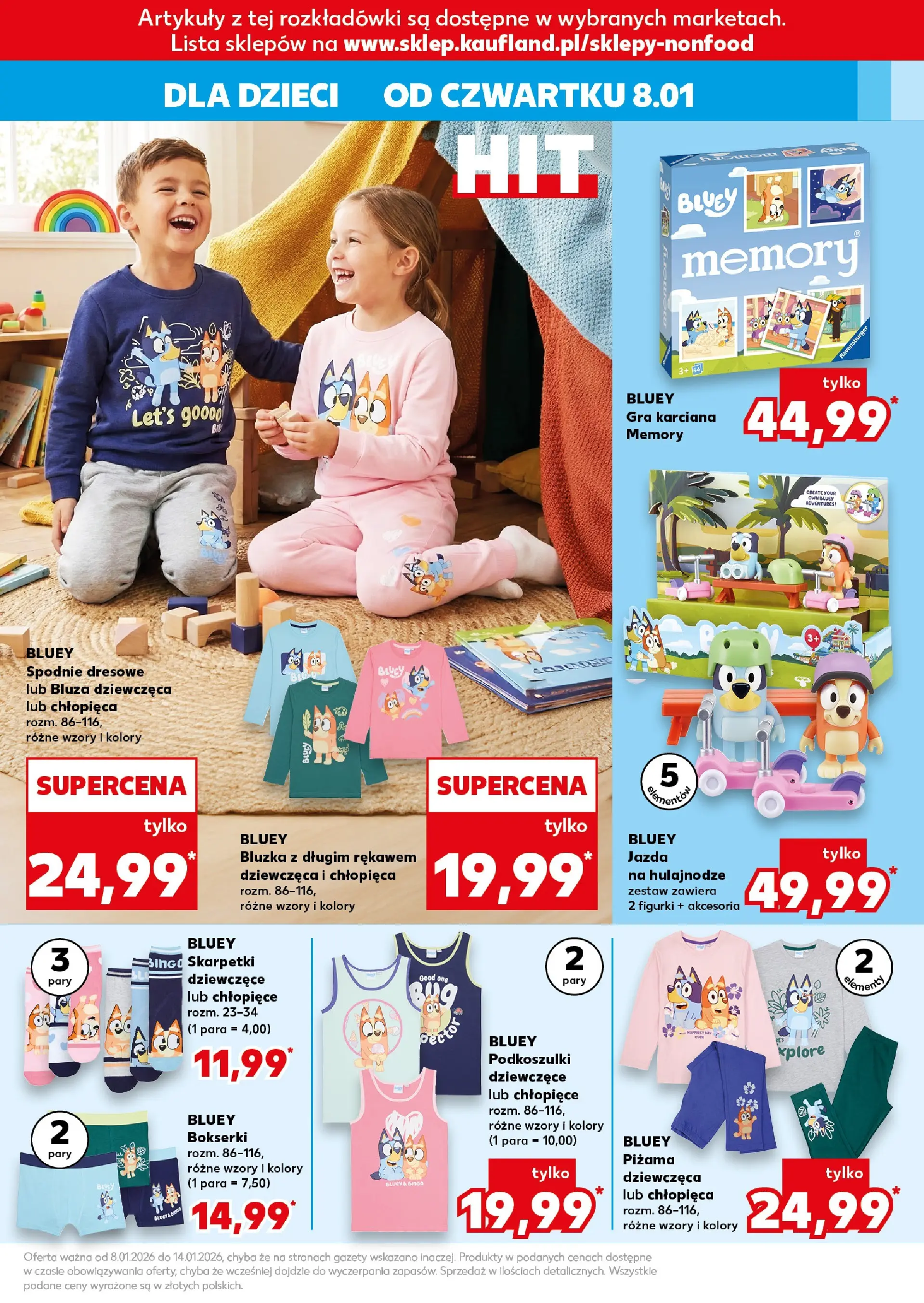 Kaufland gazetka - Mega okazje od 08.01.2026 - od jutra PDF | Strona: 7 | Produkty: Bluzka, Piżama, Skarpetki, Figurki