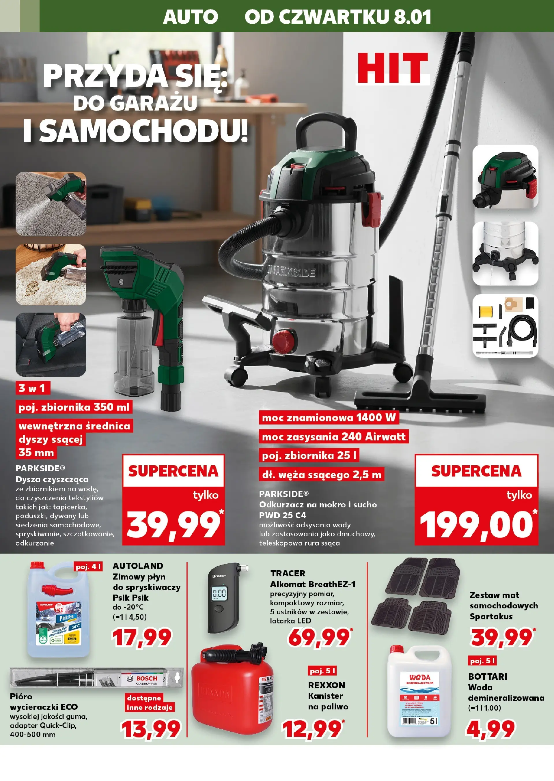 Kaufland gazetka - Mega okazje od 08.01.2026 - od jutra PDF | Strona: 10 | Produkty: Adapter, Odkurzacz, Woda, Dywany