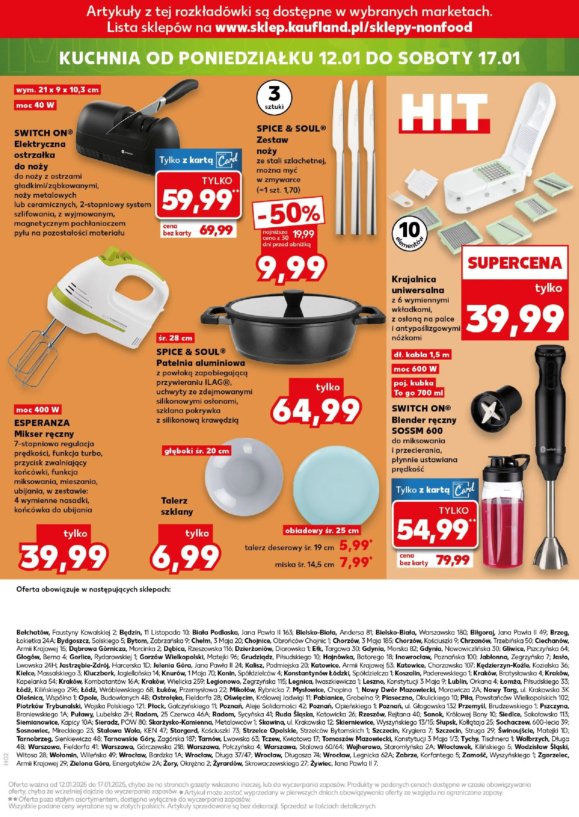Kaufland gazetka - Mega okazje od 08.01.2026 - od jutra PDF | Strona: 15 | Produkty: Krajalnica, Mikser, Blender, Patelnia