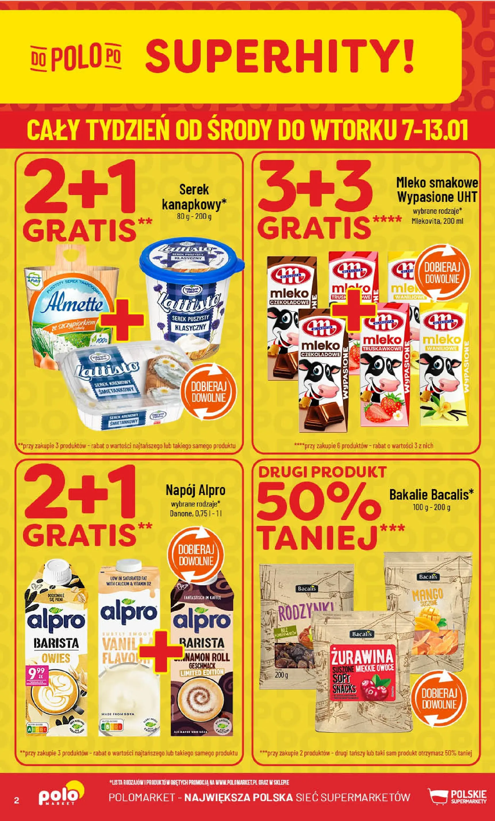Nowa POLOmarket gazetka od jutra 07.01.2026 (PDF) | Strona: 2 | Produkty: Mango, Alpro, Serek, Owoce