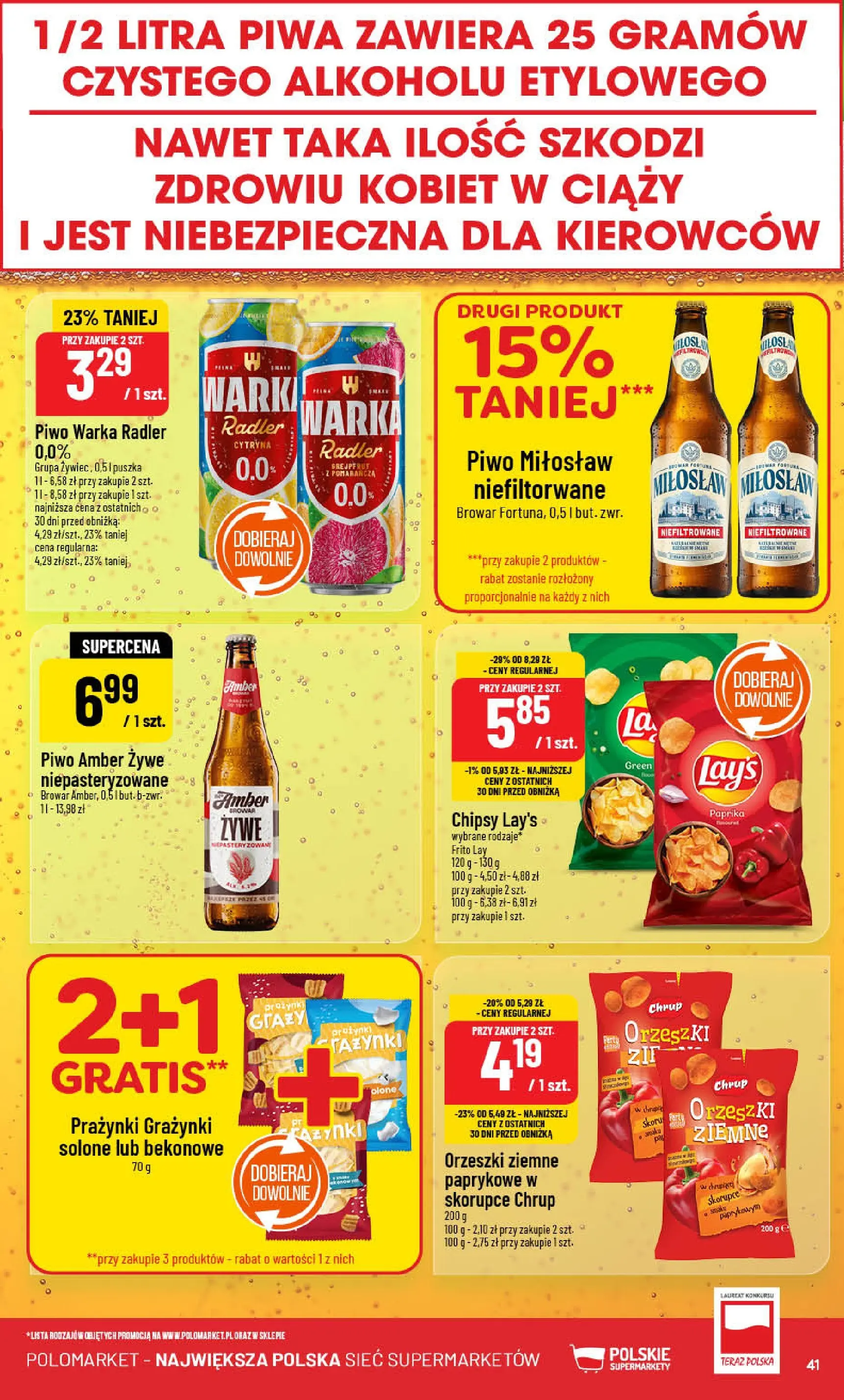 Nowa POLOmarket gazetka od jutra 07.01.2026 (PDF) | Strona: 41 | Produkty: Warka, Piwo Warka, Piwo, Grejpfrut