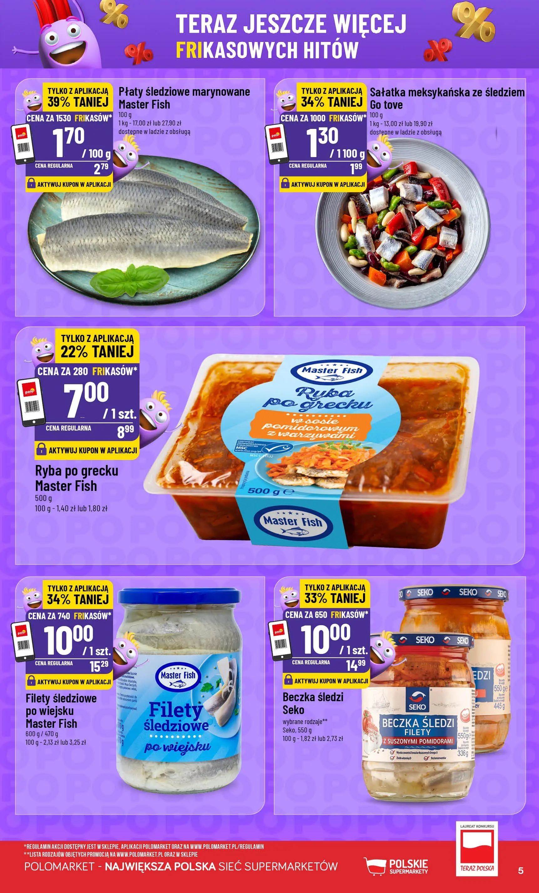 Nowa POLOmarket gazetka od jutra 07.01.2026 (PDF) | Strona: 5 | Produkty: Ryba po grecku, Ryba, Sałatka