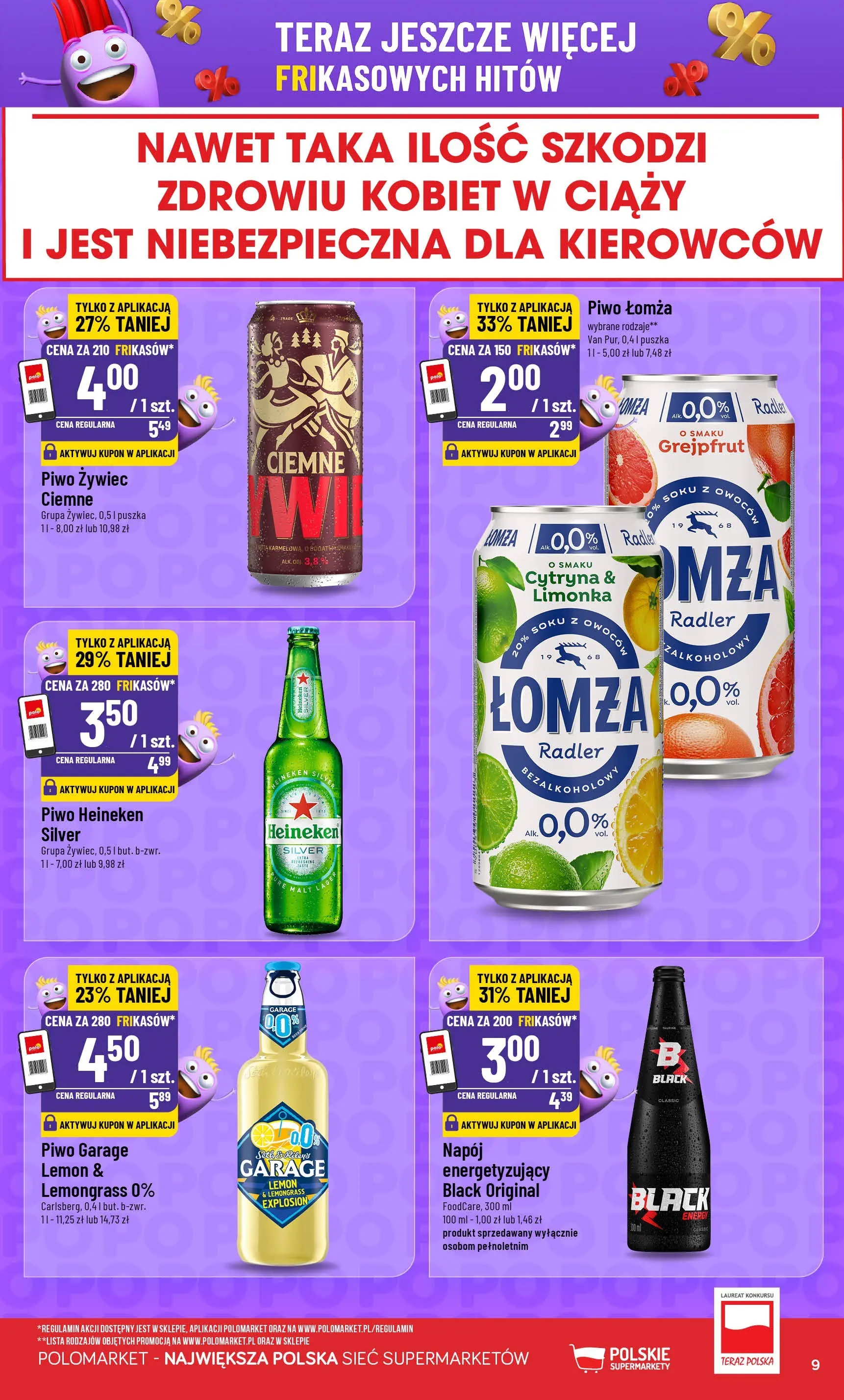 Nowa POLOmarket gazetka od jutra 07.01.2026 (PDF) | Strona: 9 | Produkty: Cytryna, Limonka, Piwo, Grejpfrut