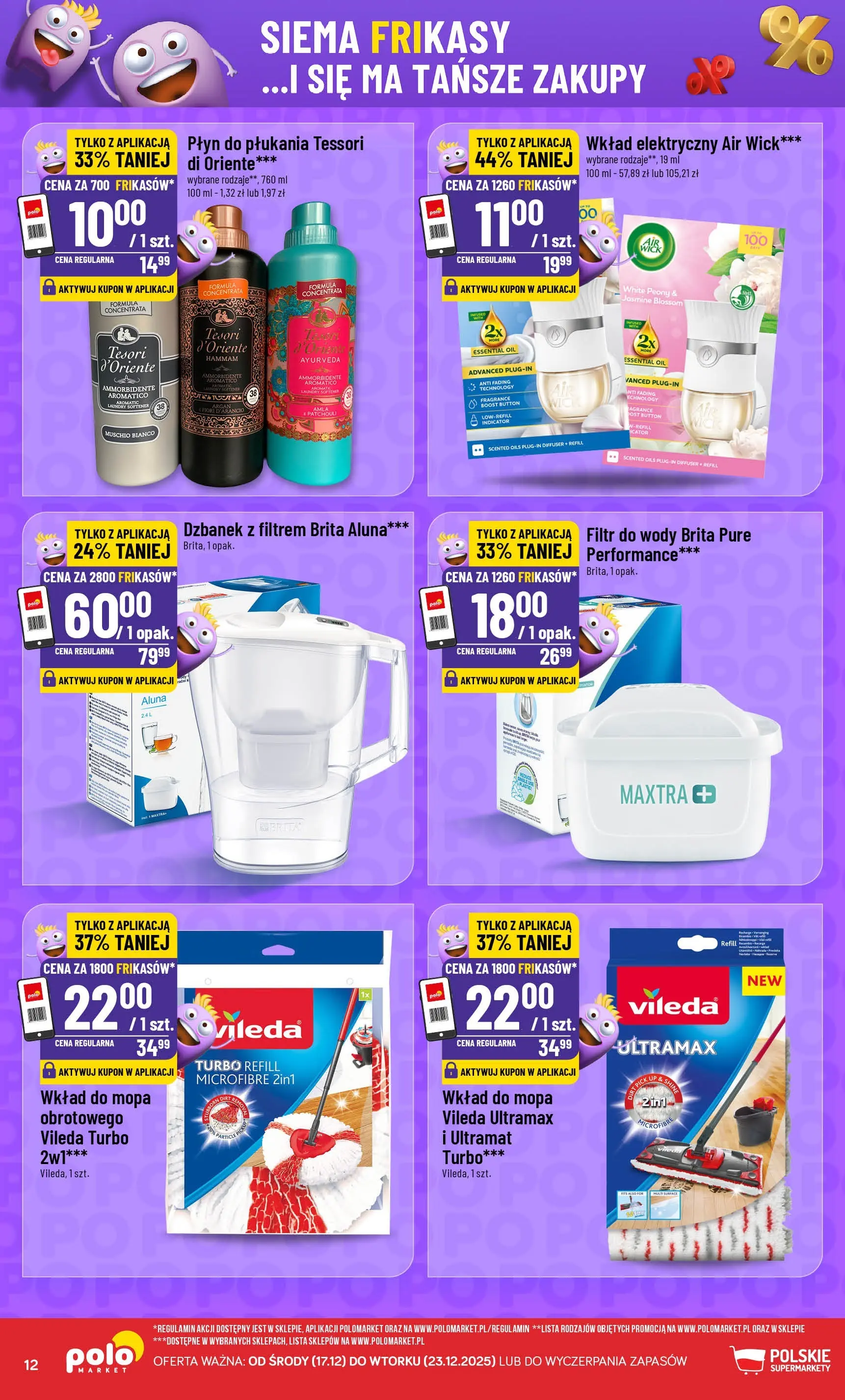 Nowa POLOmarket gazetka od jutra 07.01.2026 (PDF) | Strona: 12 | Produkty: Dzbanek, Filtr do wody, Vileda