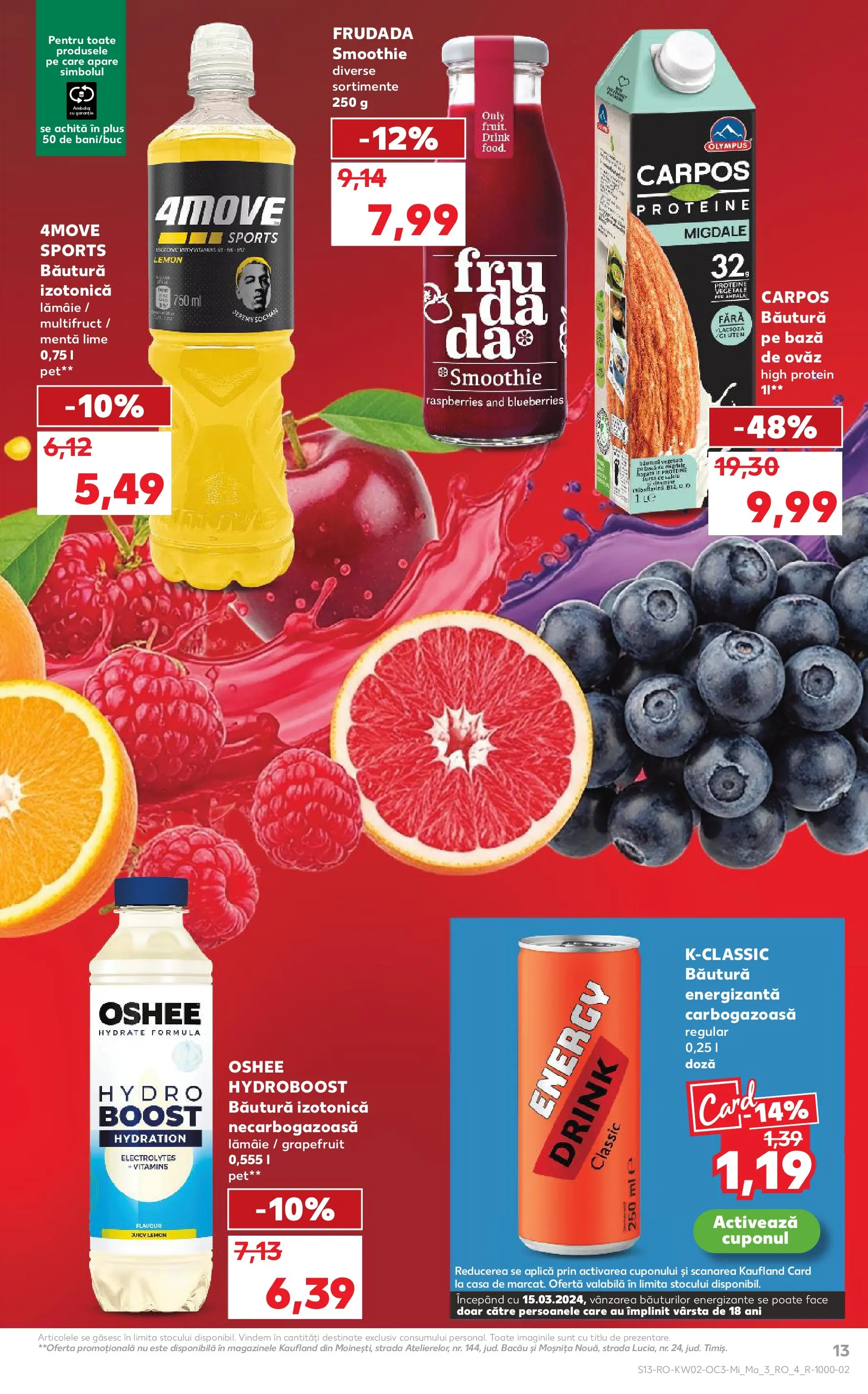 Catalog Kaufland - tematic 07.01.2026 - Revista si Oferta | Pagină: 13 | Produse: Lime, Masaüstü kılıfı, Băutură energizantă, Smoothie
