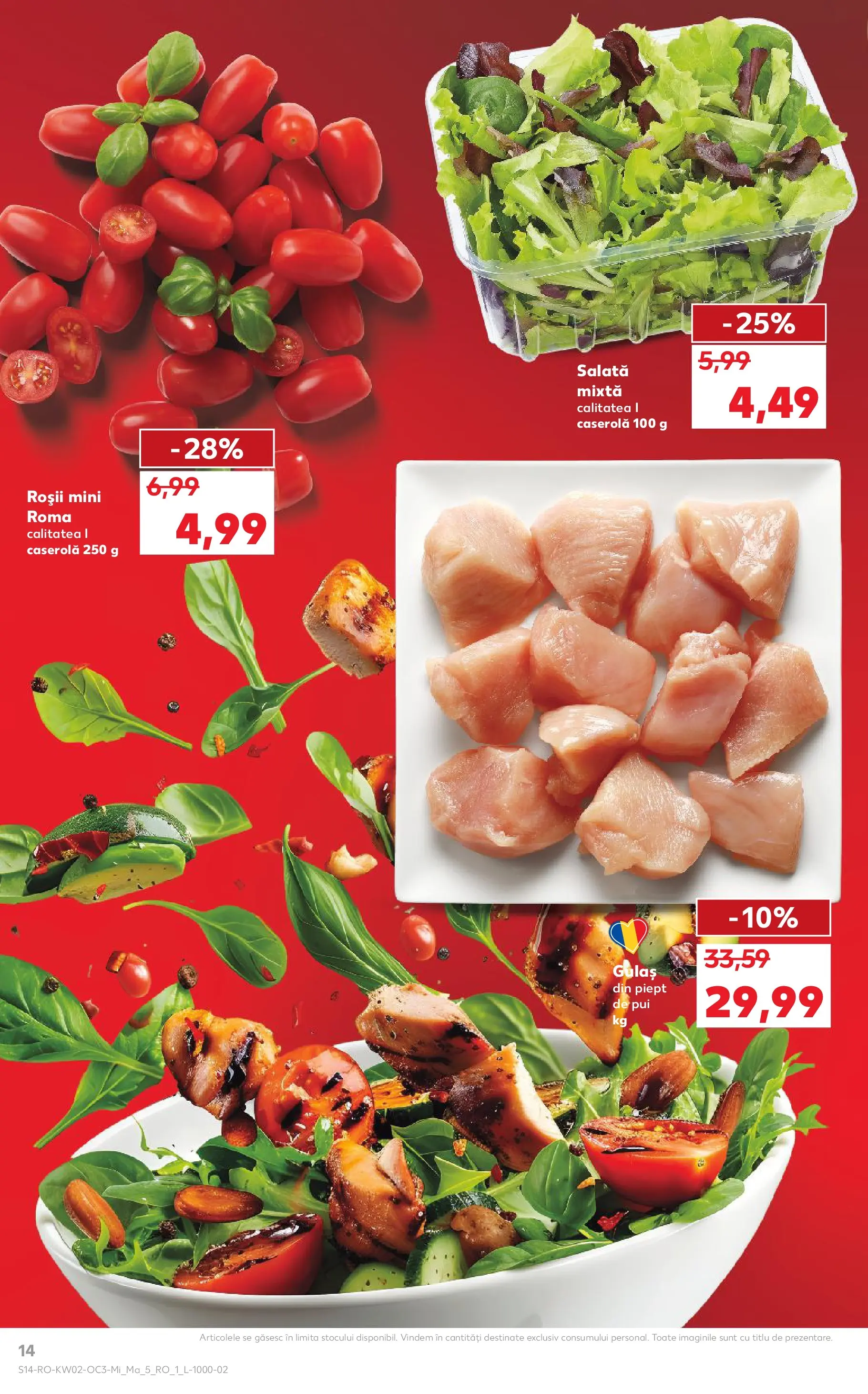 Catalog Kaufland - tematic 07.01.2026 - Revista si Oferta | Pagină: 14 | Produse: Hacıyatmaz Kedi Oyuncağı, Roșii, Gulaș, Salată