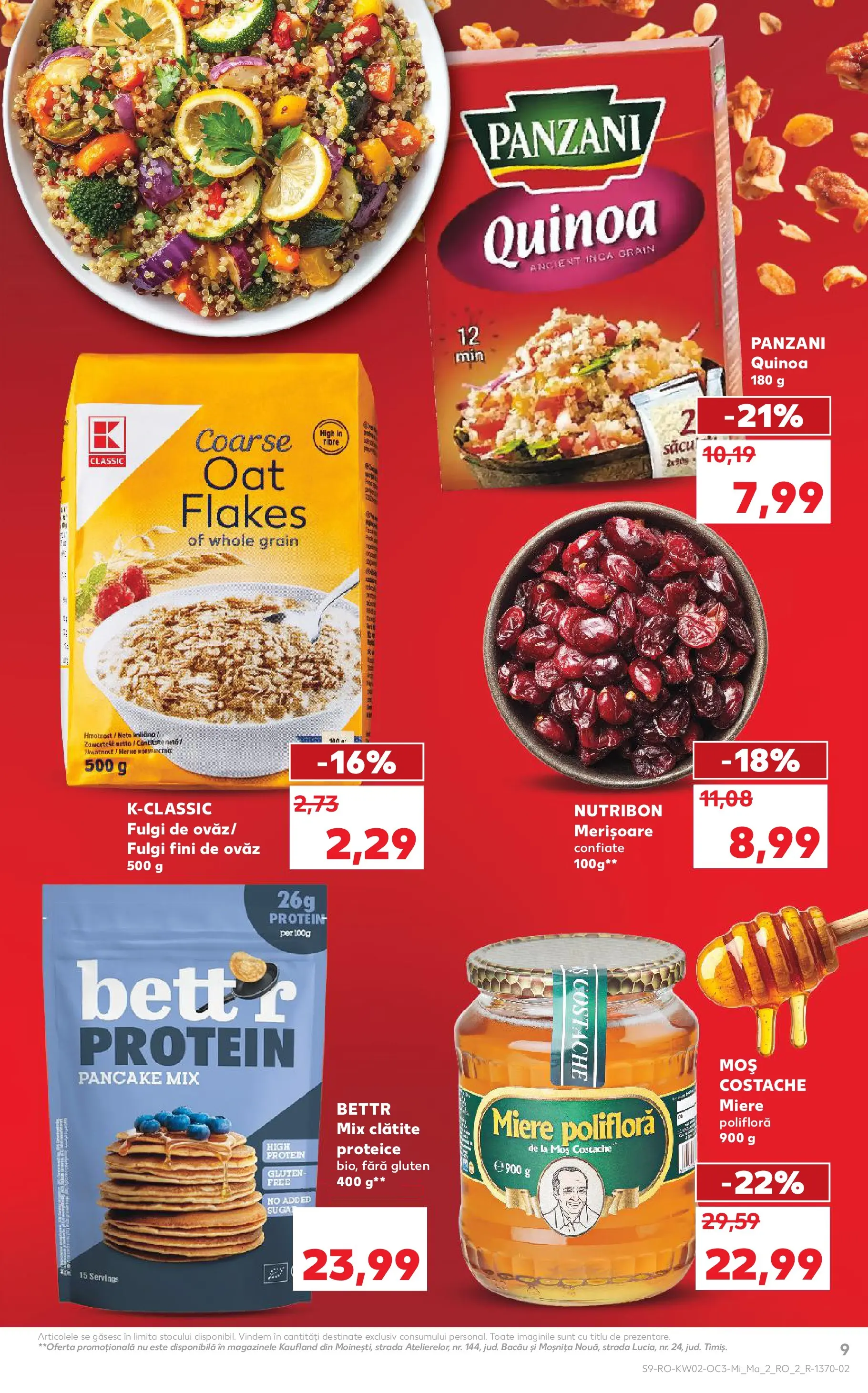 Catalog Kaufland - Slatina 07.01.2026 - Revista si Oferta | Pagină: 9 | Produse: Miere polifloră, Clătite, Fulgi, Çocuk sutyeni