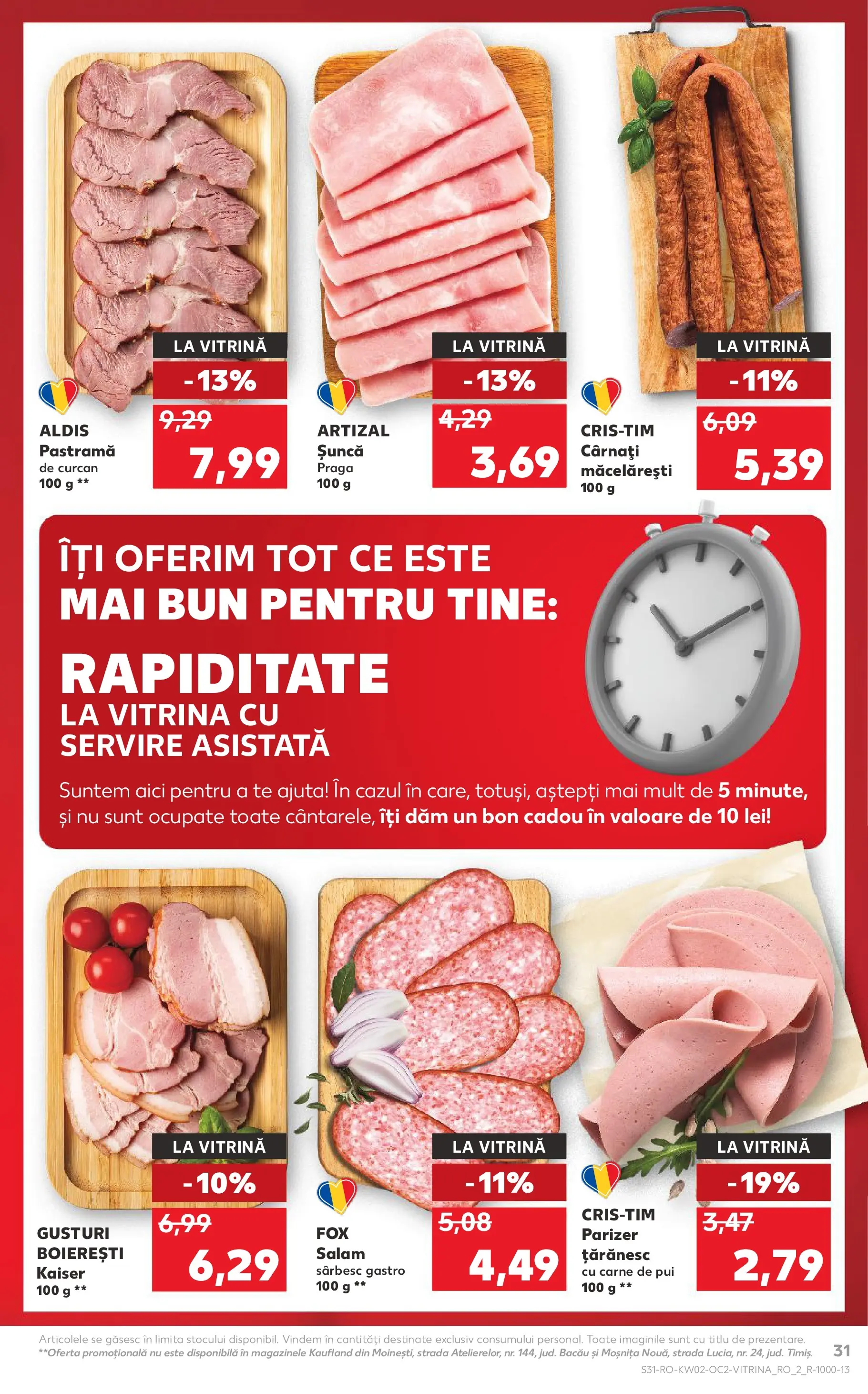 Catalog Kaufland - Domnesti 07.01.2026 - Revista si Oferta | Pagină: 31 | Produse: Hacıyatmaz Kedi Oyuncağı, Vitrină, Șuncă, Carne De Pui