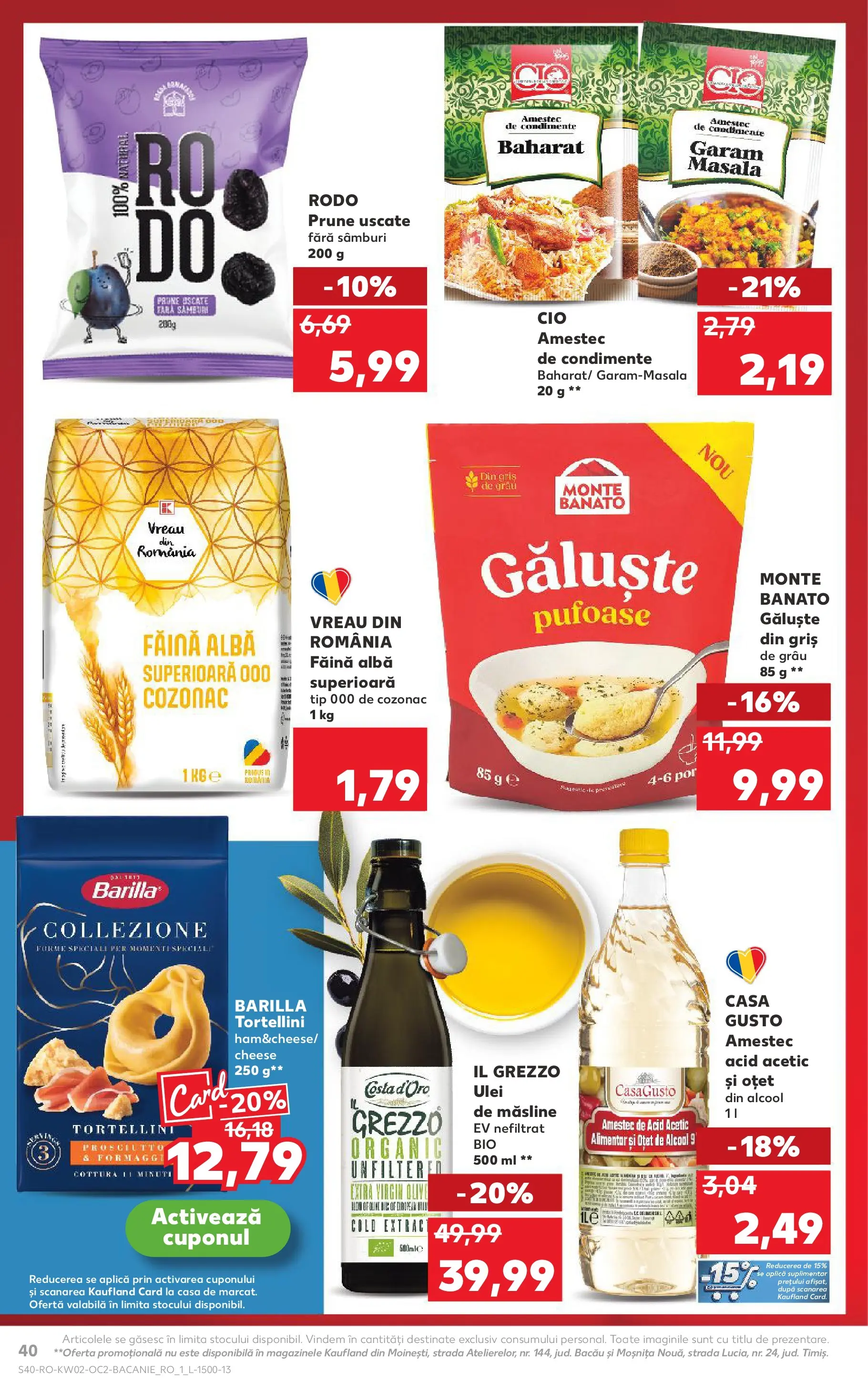 Catalog Kaufland - Baia Mare 07.01.2026 - Revista si Oferta | Pagină: 40 | Produse: Măsline, Ulei, Făină, Prune