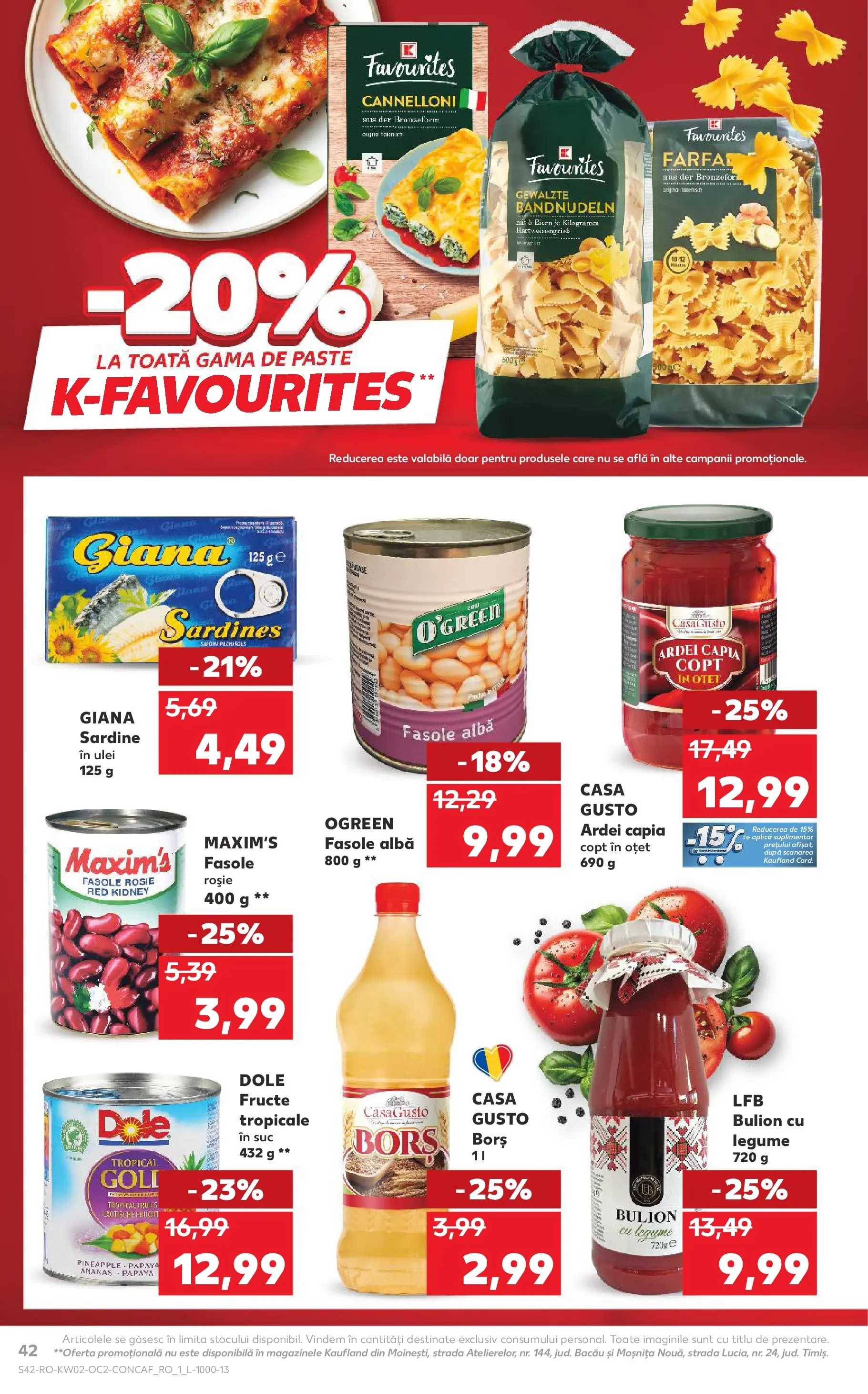 Catalog Kaufland - Domnesti 07.01.2026 - Revista si Oferta | Pagină: 42 | Produse: Ardei, Oțet, Suc, Legume