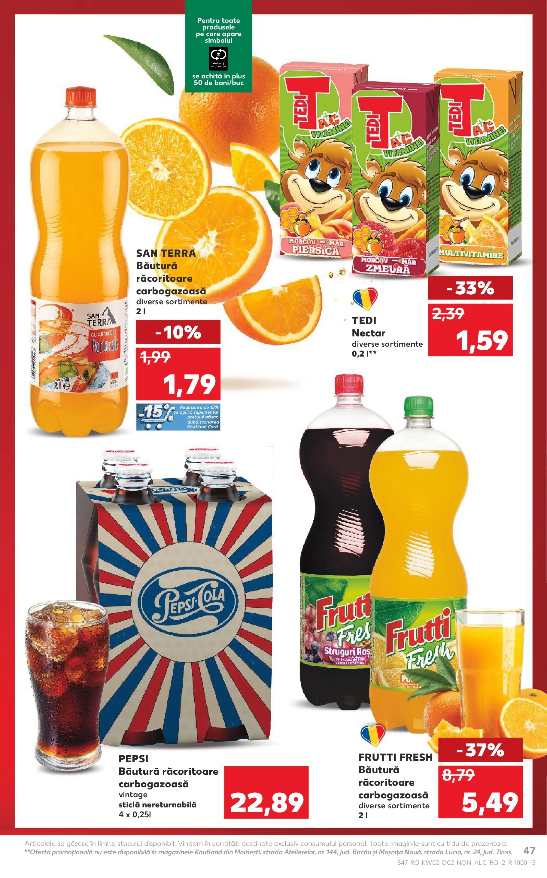 Catalog Kaufland - Domnesti 07.01.2026 - Revista si Oferta | Pagină: 47 | Produse: Piersică, Struguri, Zmeură, Amerikan servis